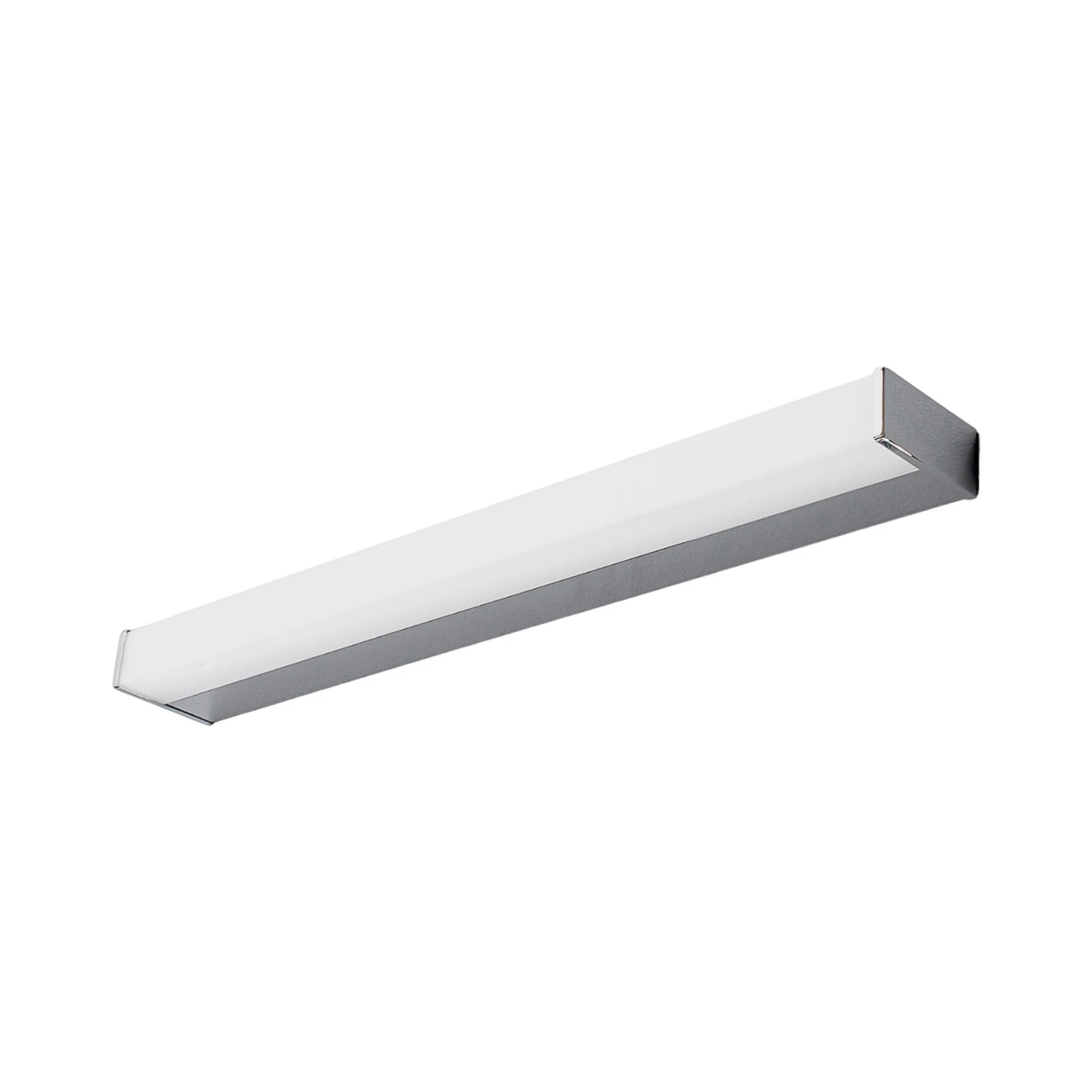 Lindby LED-Wandlampe Philippa, eckig, 59 cm, chrom, IP44
