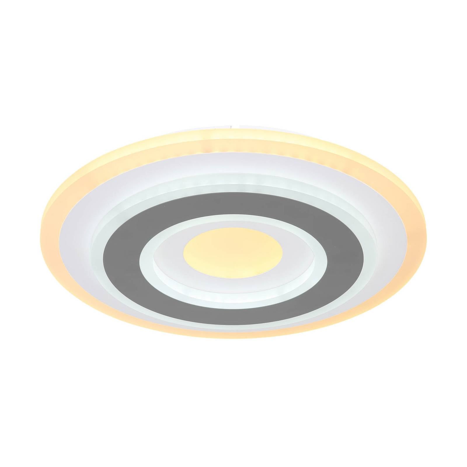 LED-Deckenlampe Sabatino, Ø 30 cm, weiß/grau, CCT