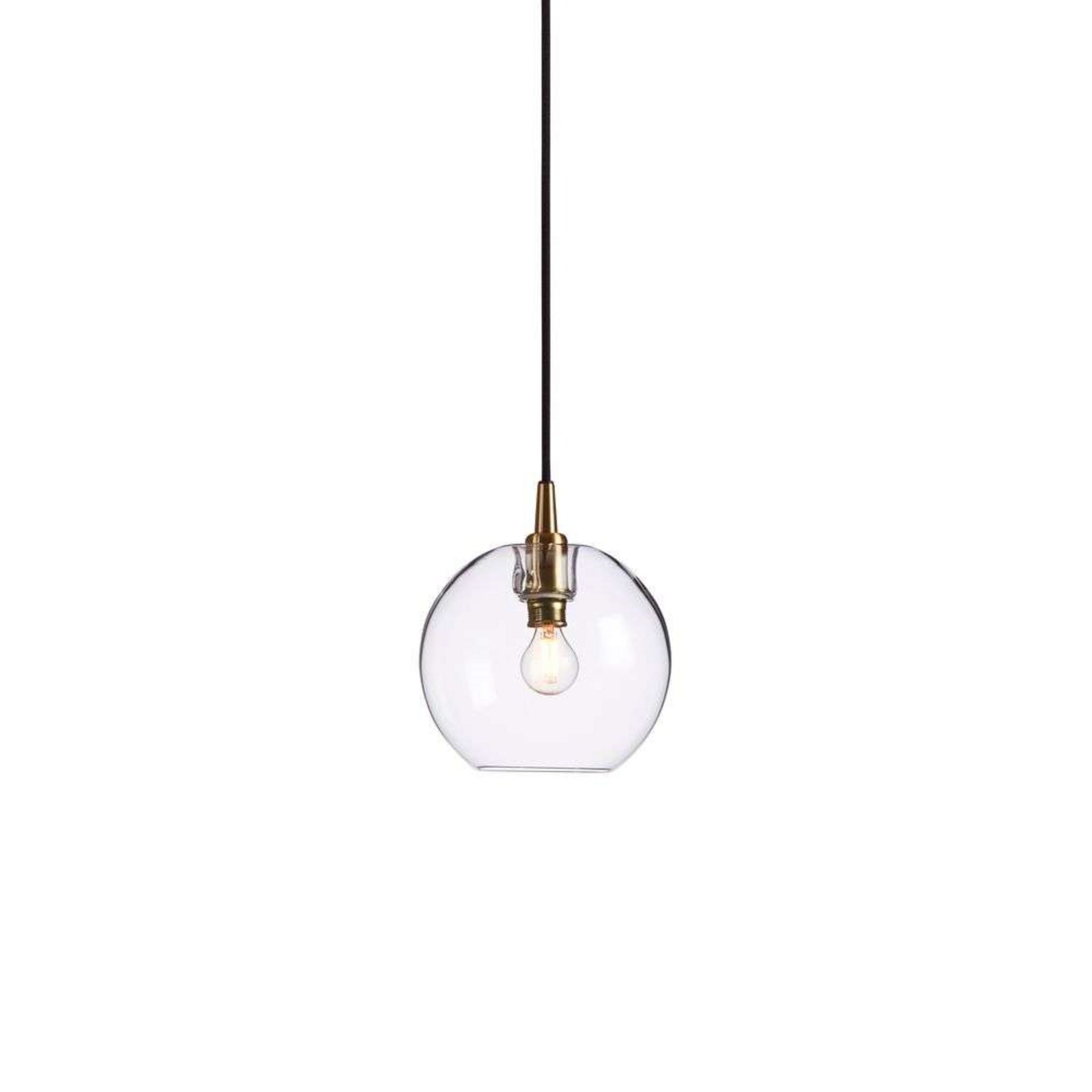 Gloria Pendant Ø190 Brass/Clear Glass - Belid