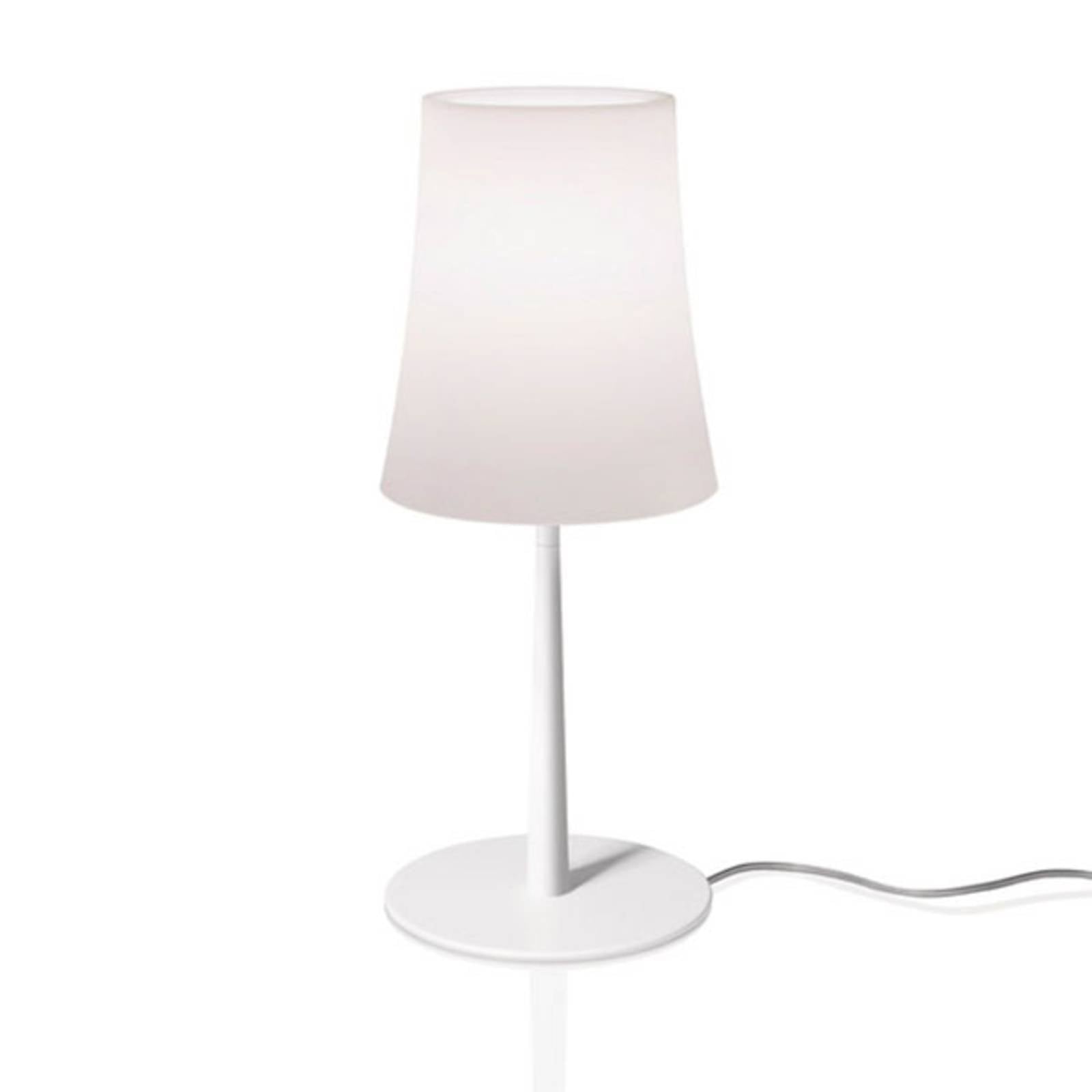 Foscarini Birdie Easy lampada da tavolo, bianco, per soggiorno / sala da pranzo, policarbonato, acciaio verniciato, E27, 57 W, altezza: 43 cm