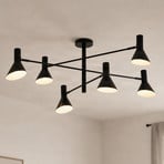 Nola Faretto da soffitto Milia, a 6 luci, nero, E14, metallo