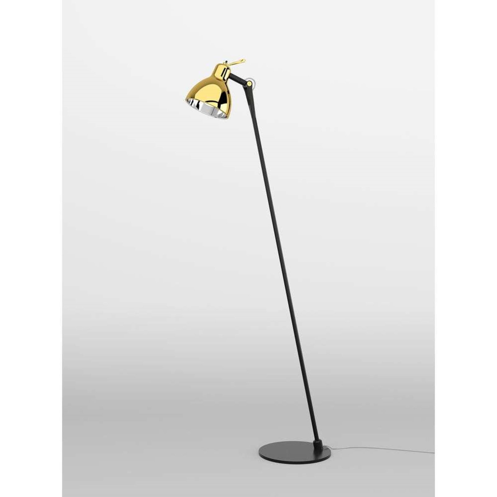 Luxy Glam F0 Floor Lamp Black/Gold Semi Transparent - Rotaliana