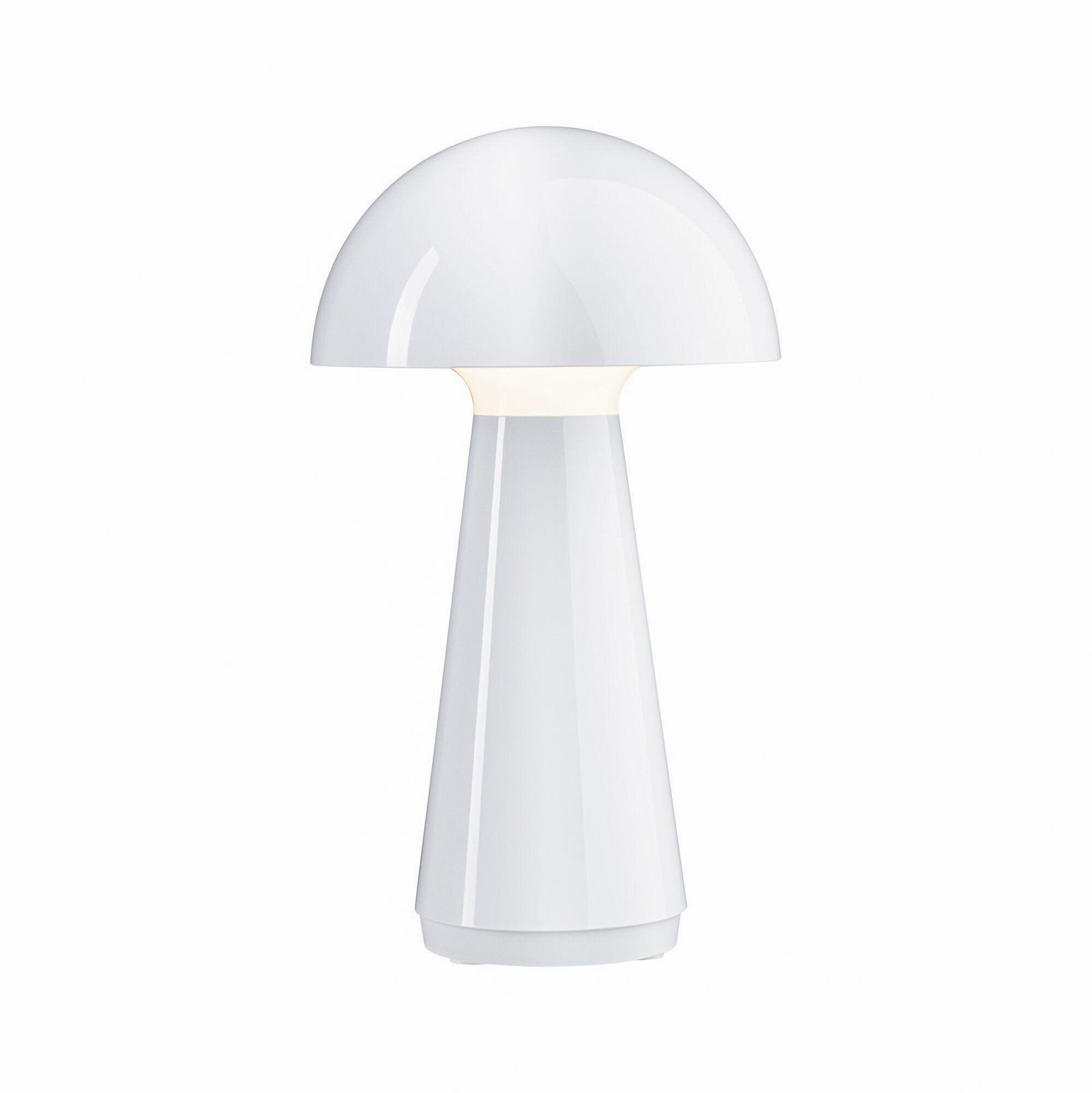 Paulmann lámpara de mesa LED recargable Onzo, blanca, plástico, IP44