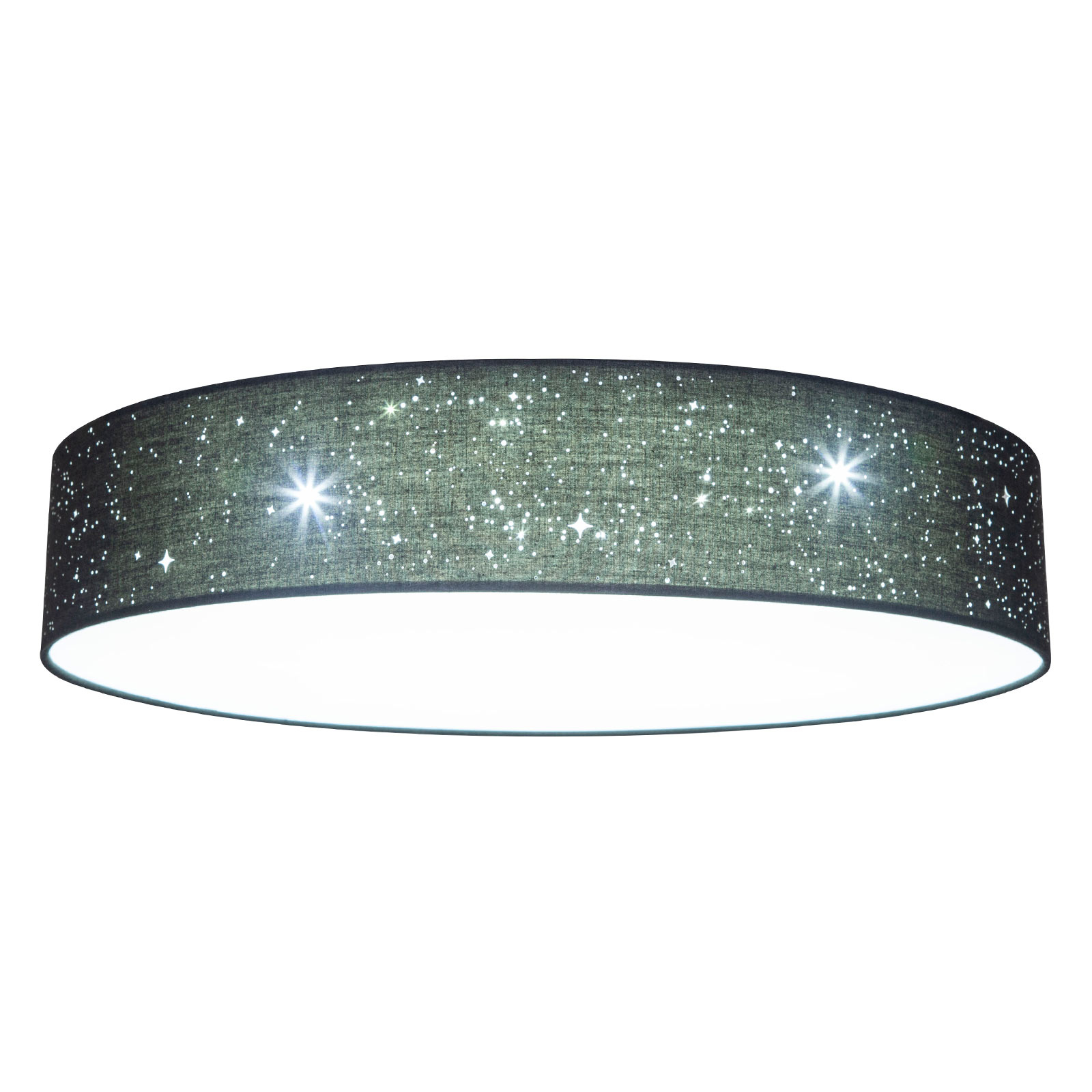 Lindby Ellamina LED plafondlamp, 60 cm, zwart