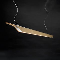 Foscarini Troag M LED függőlámpa fából, termész.