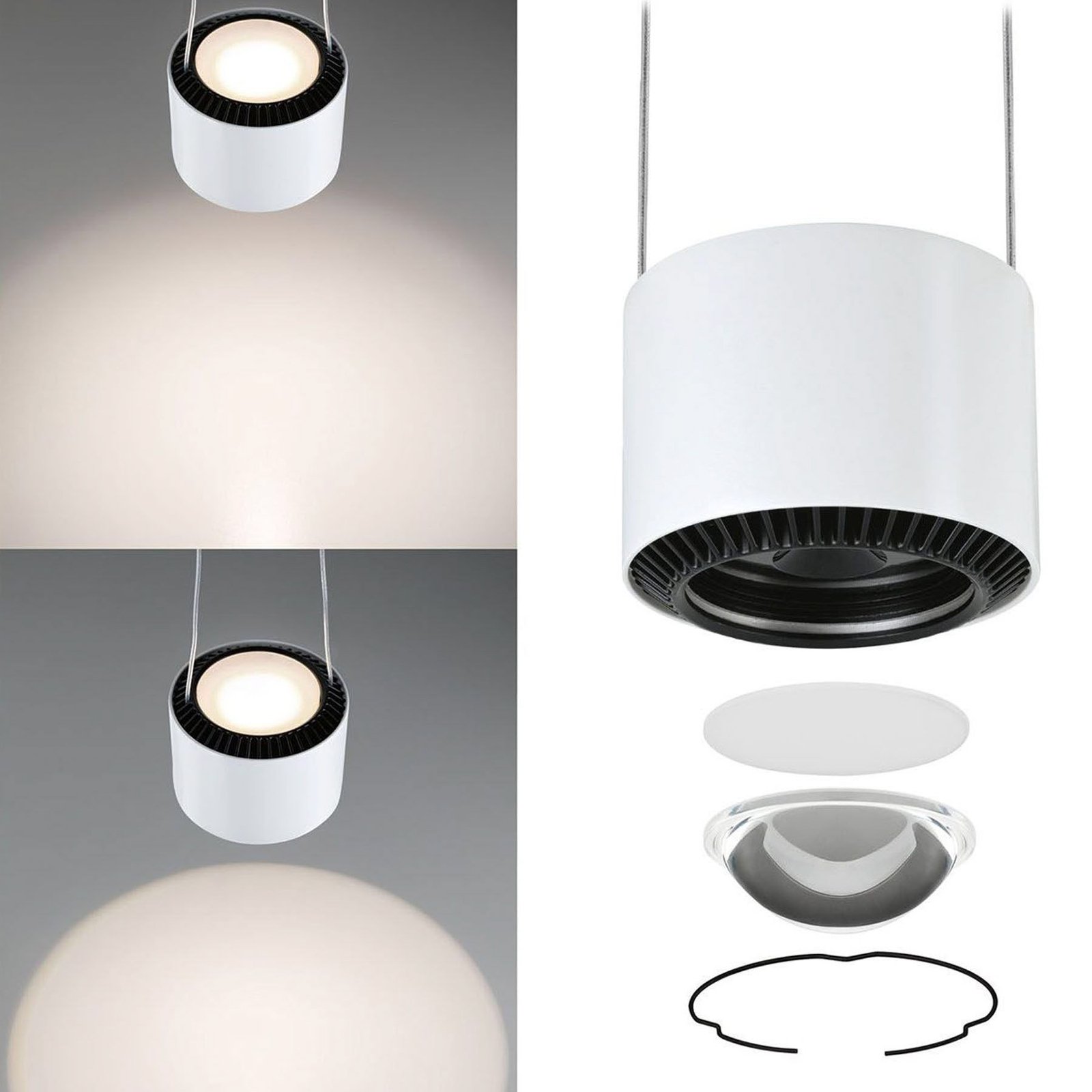 Paulmann URail Aldan LED hanglamp, wit