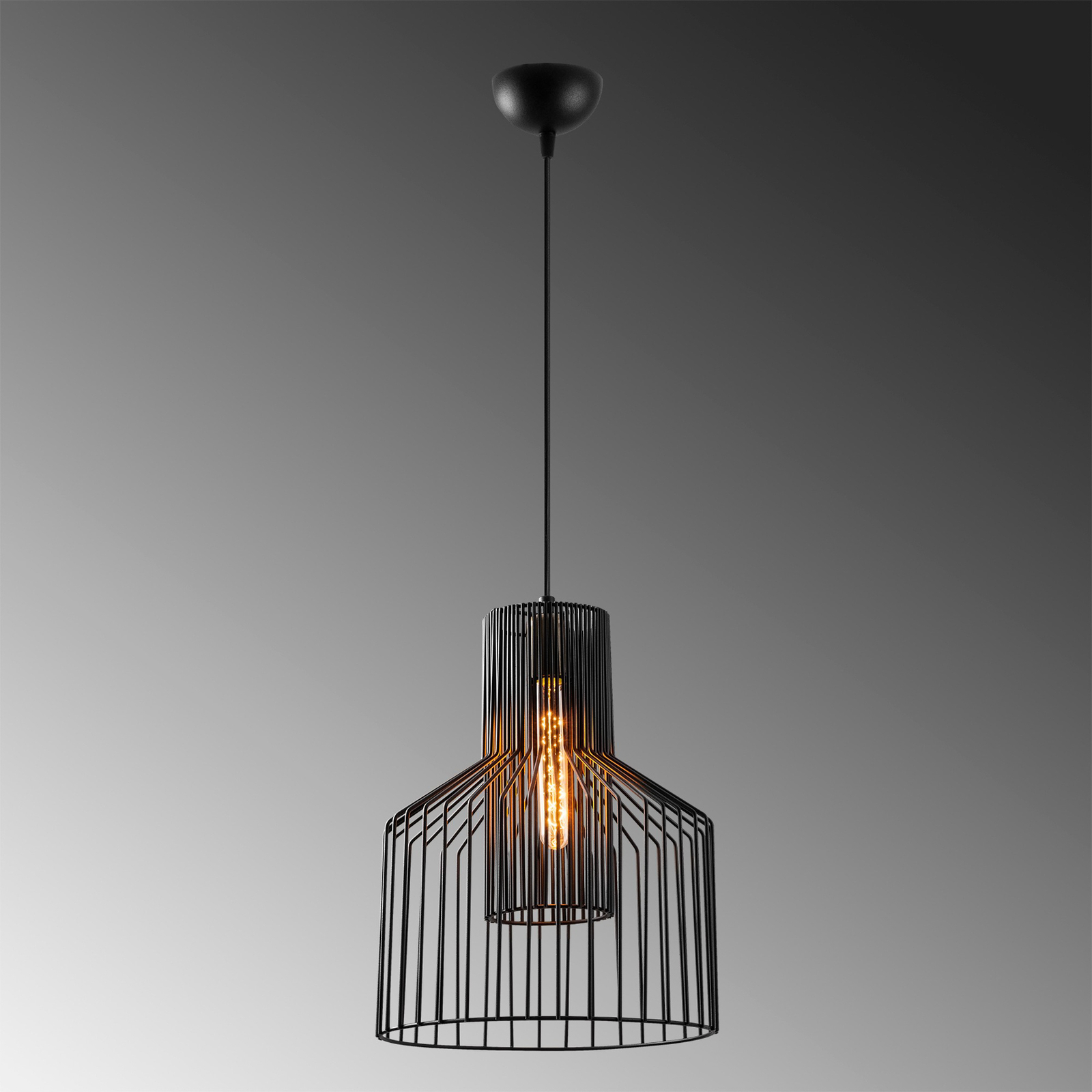 Hanglamp Atos 2851 1-lamp Ø30cm zwart