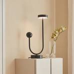 AYTM Grasil LED-es asztali lámpa, fekete, márvány, magasság 56 cm