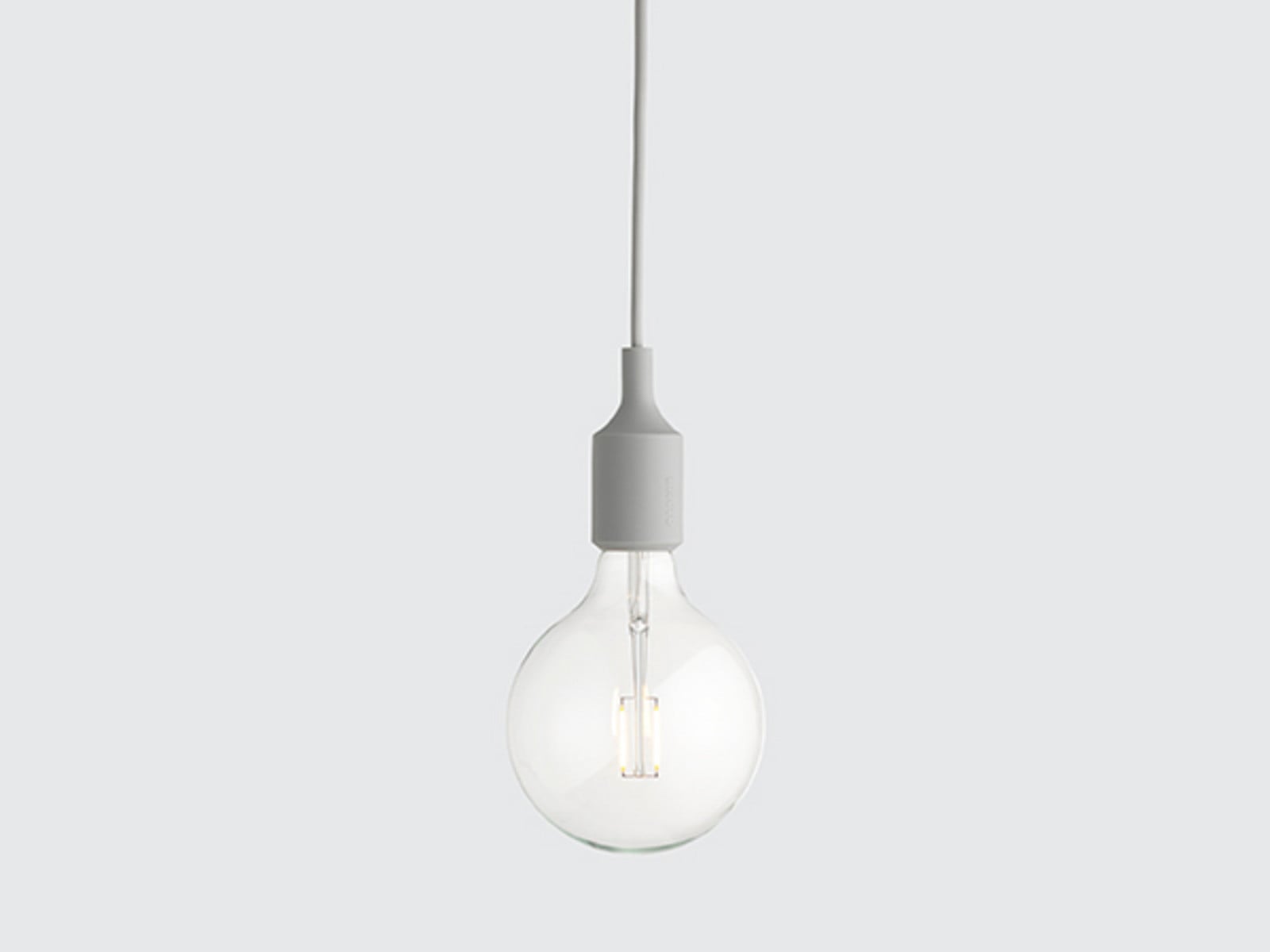 E27 Pendelleuchte Light Grey Muuto - Esszimmer - Design - Kunststoff