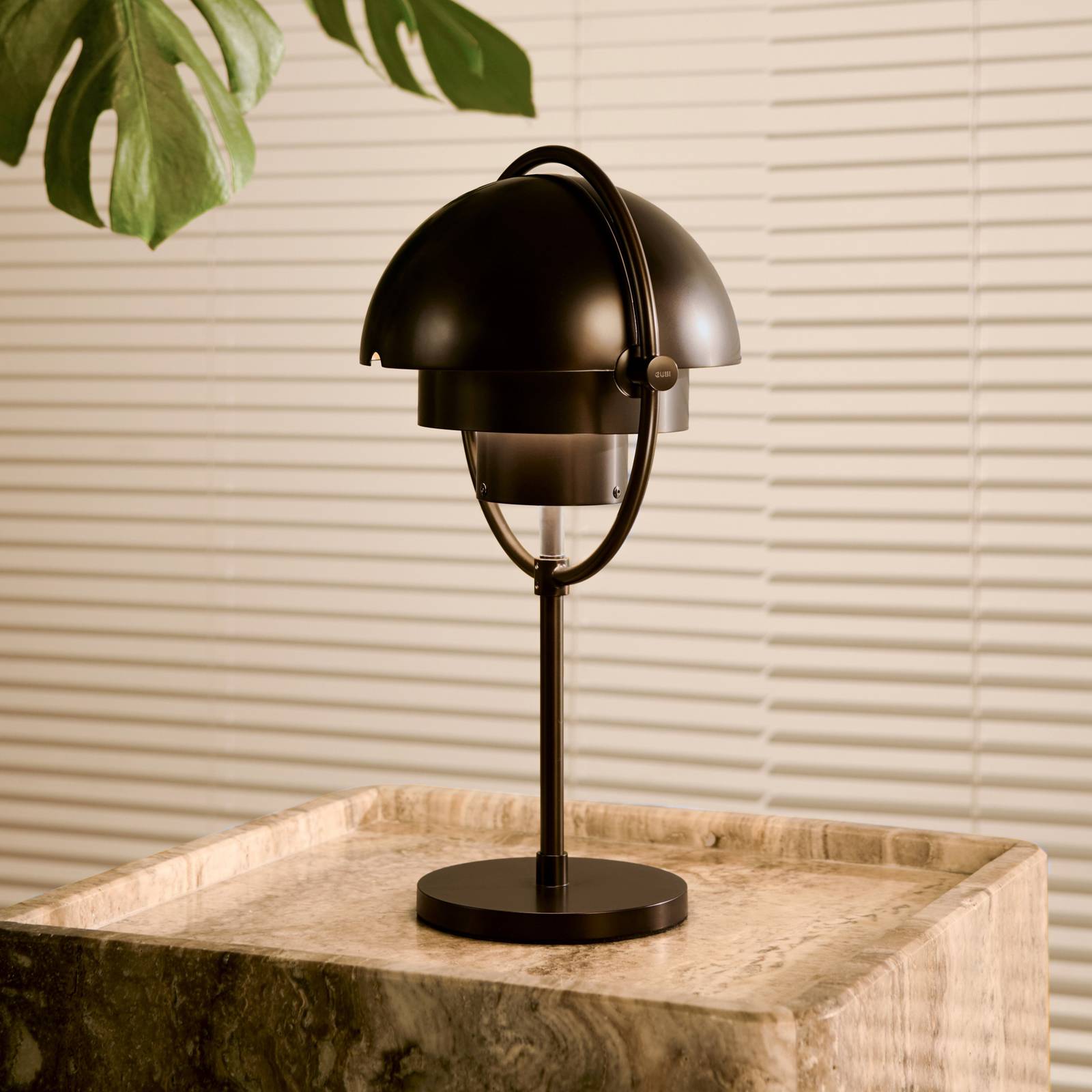 Gubi Akku-Lampa stołowa Multi-Lite, czarna, stal, wysokość 30 cm