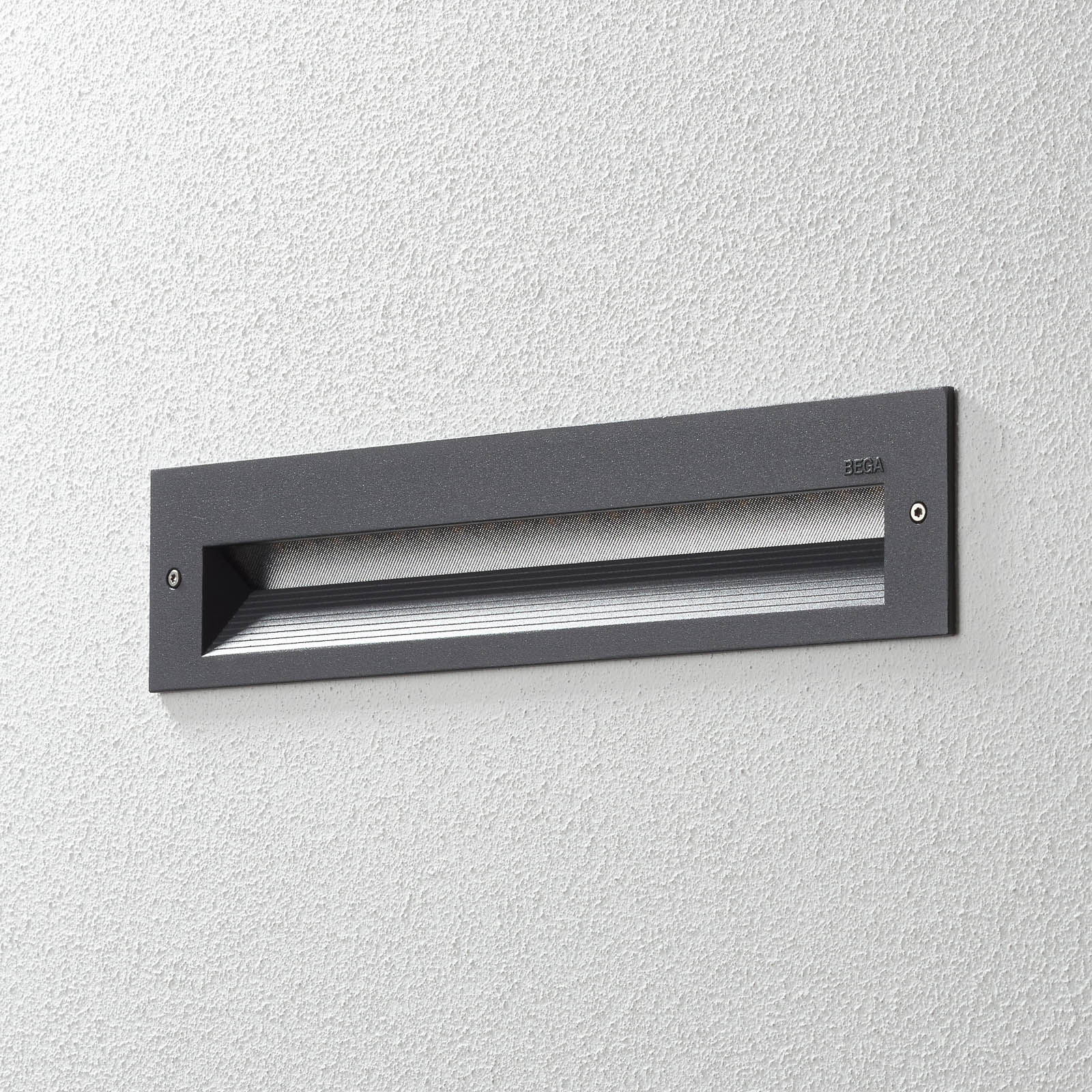 BEGA 33055 LED wall light 3,000K graphite 32 cm