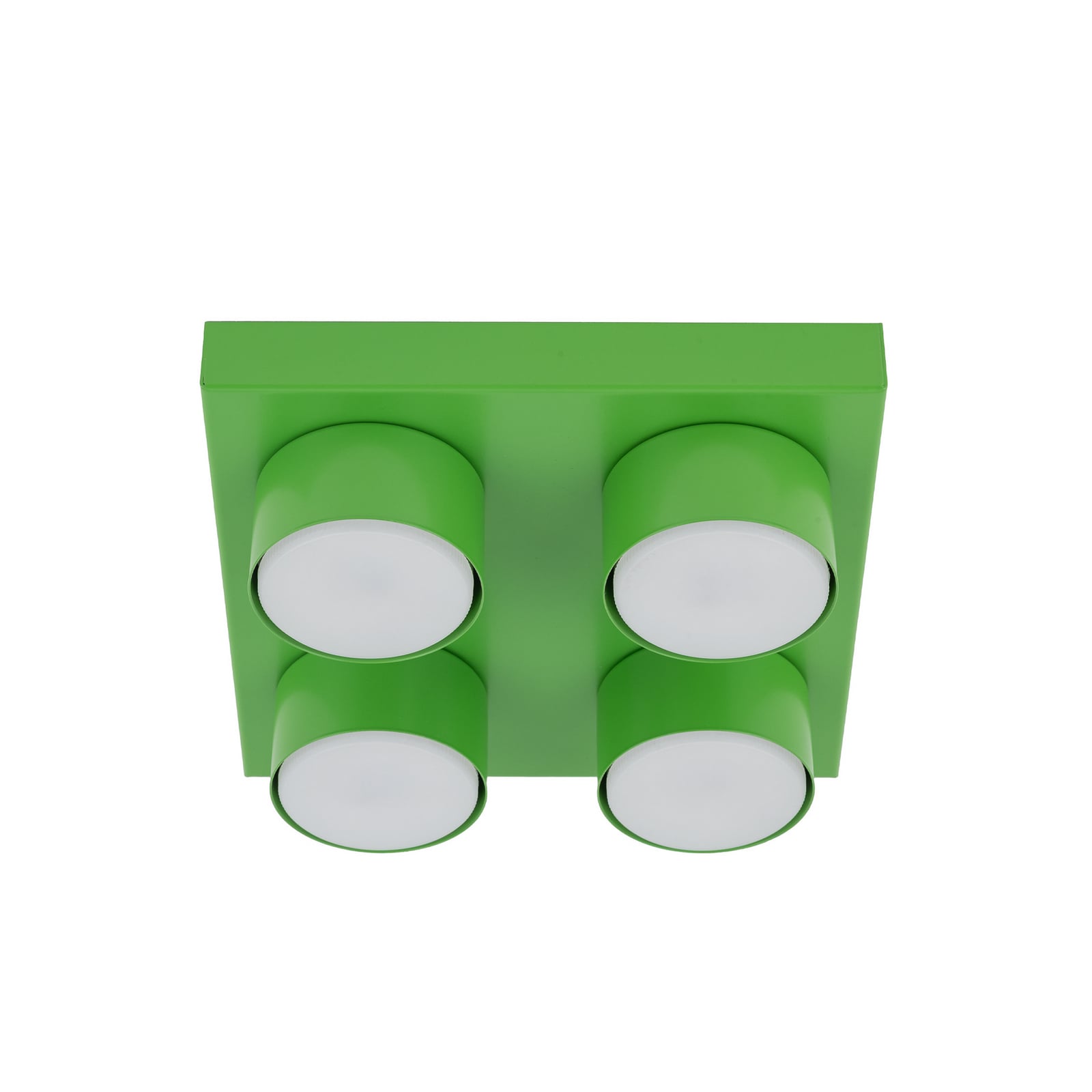 Plafonnier Brix, vert, 23 cm de long, à 4 lampes, GX53