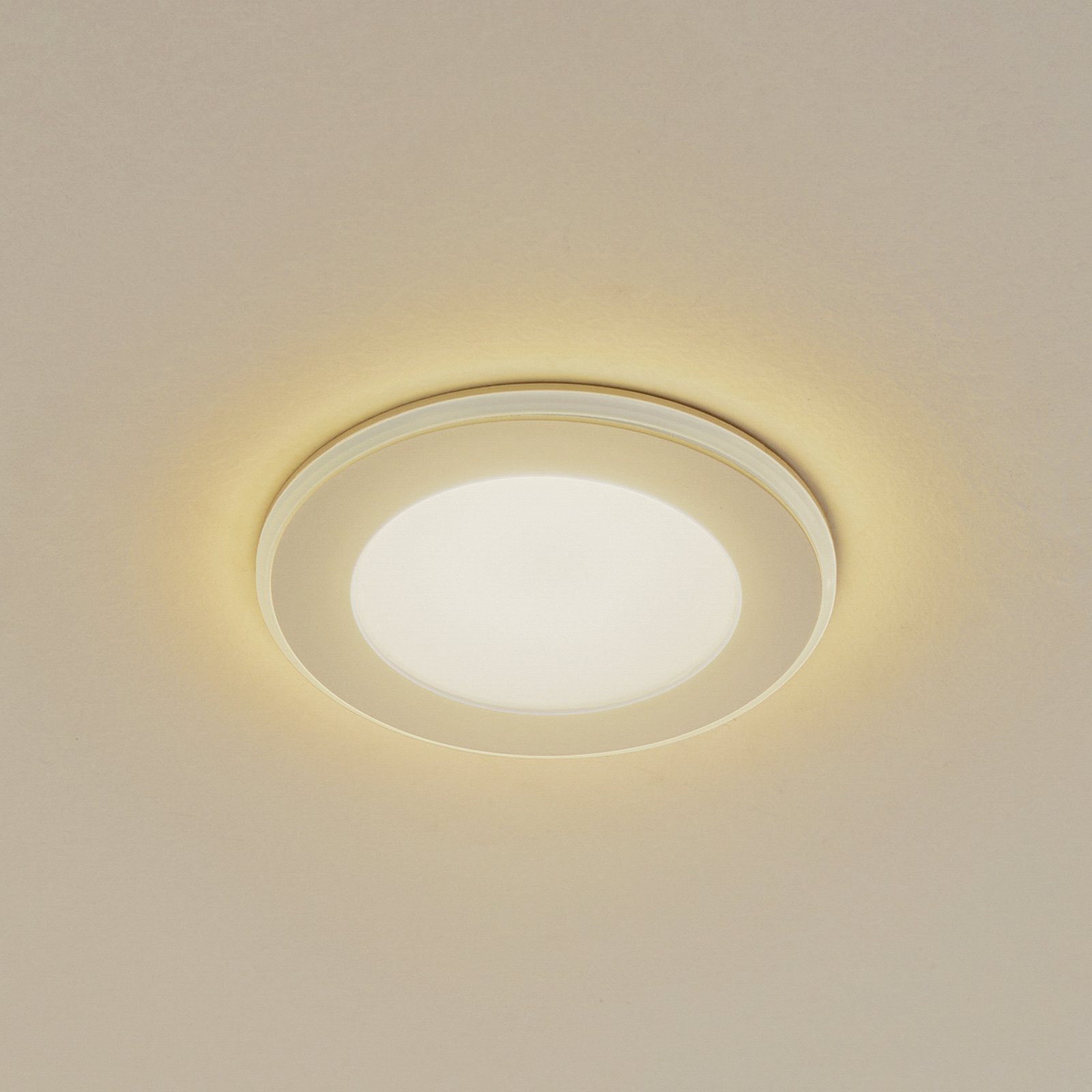 Lindby LED recessed light Toka, 4.9 W, white, plastic, CCT