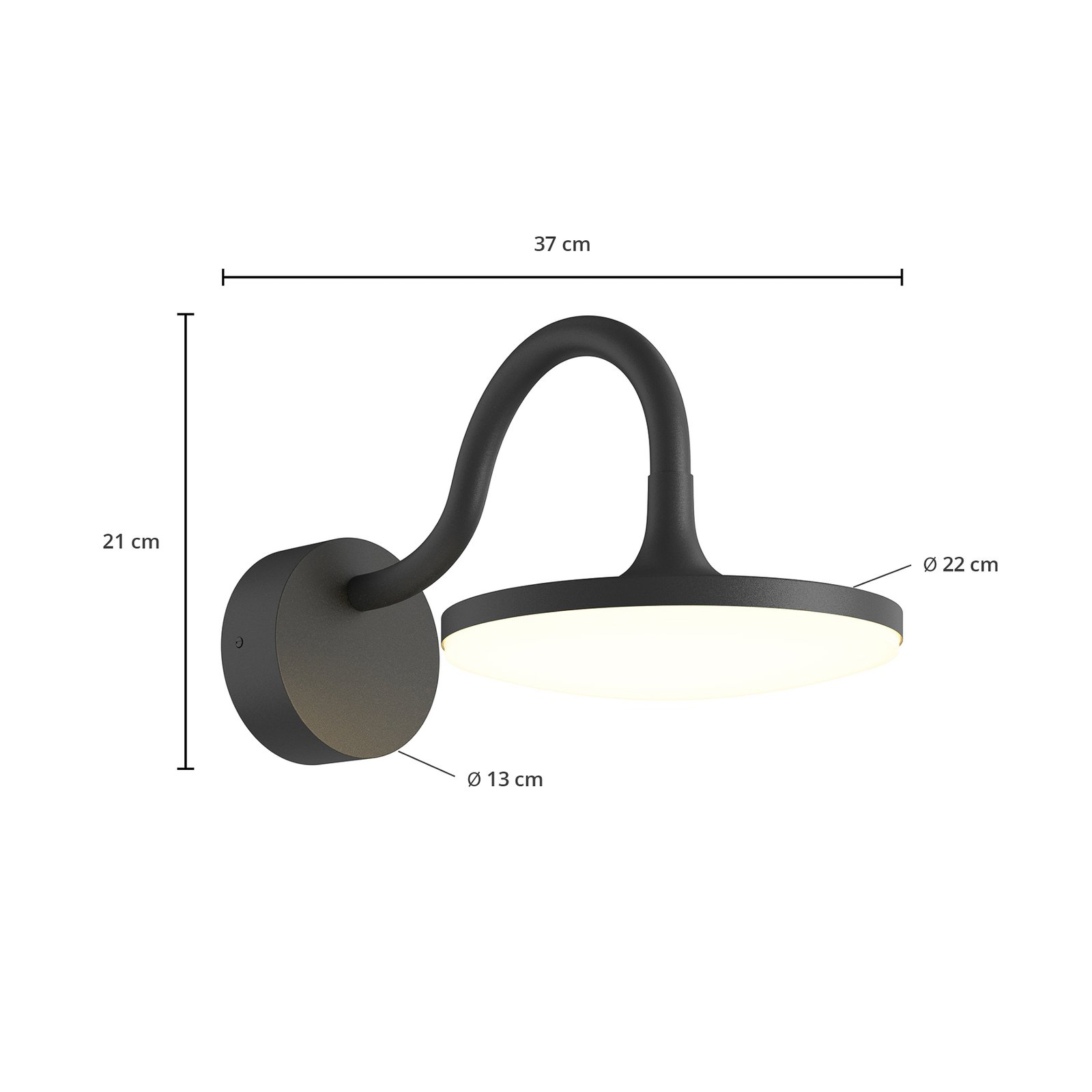 Fineria Zewnętrzna Lampa Ścienna Dark Grey - Arcchio