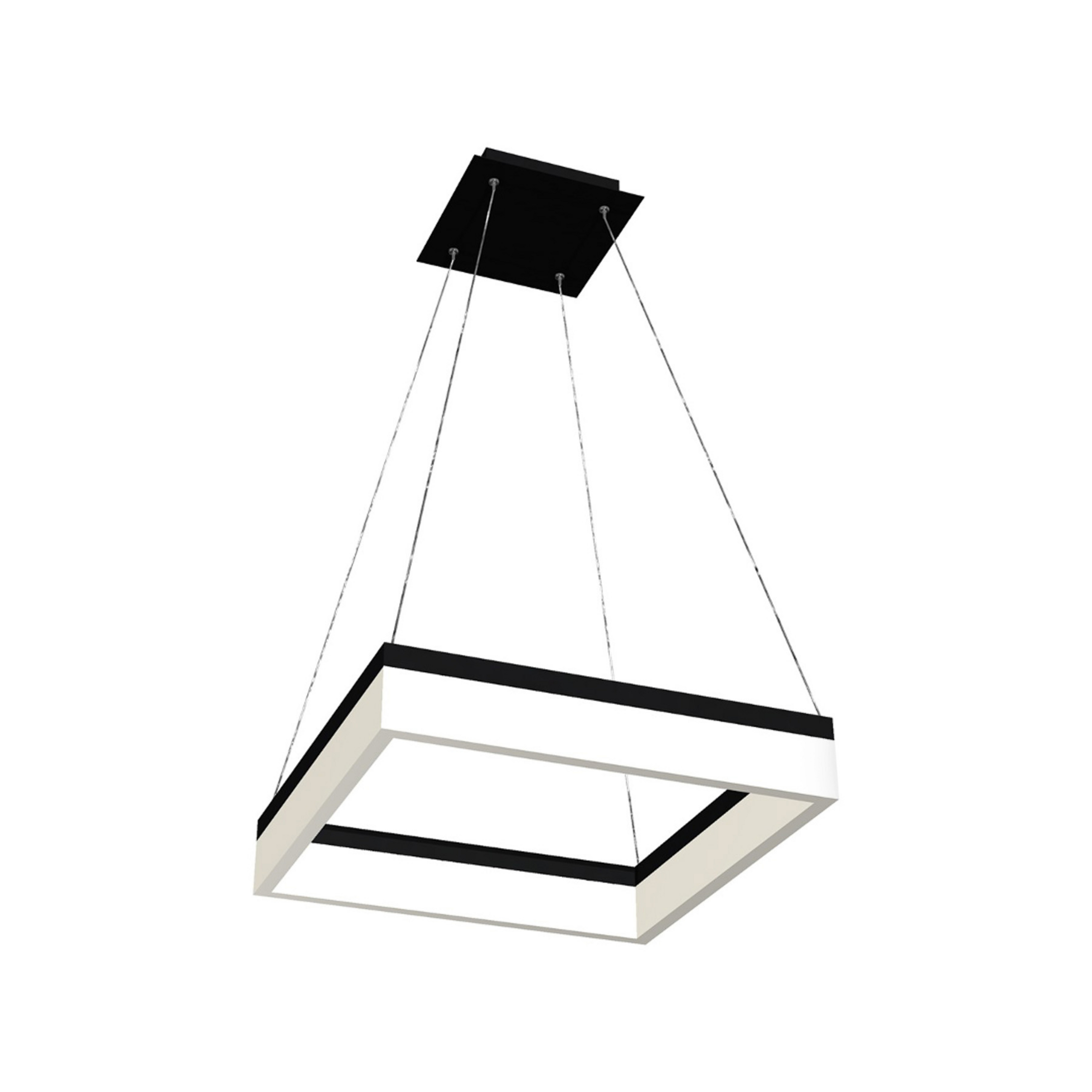 LED-Hängeleuchte Nero, Kunststoff, schwarz, einflammig, 32 W