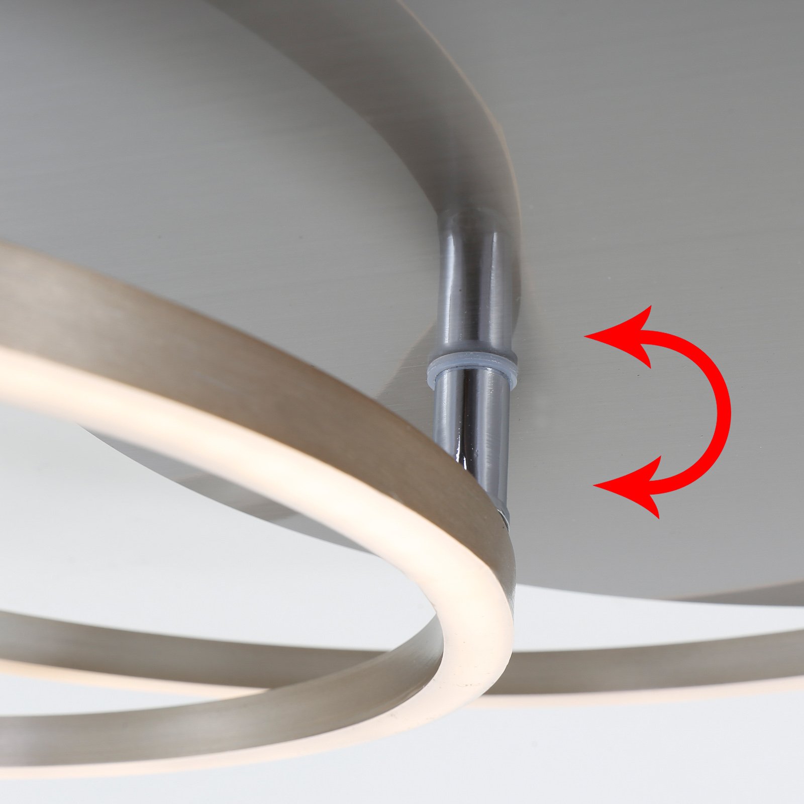LED-taklampe Frames to ringer, dreibar