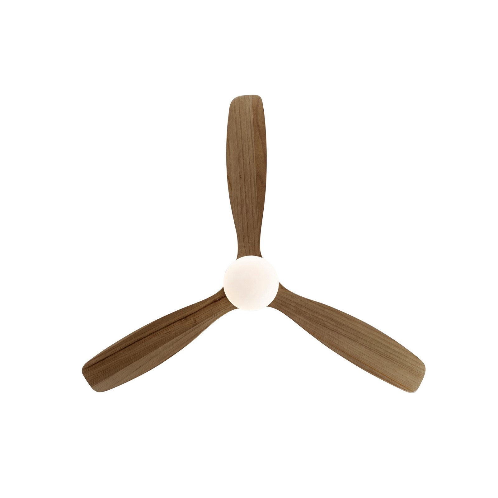 Ventilador de techo LED Siroco, CC, silencioso, marrón, CCT, atenuable