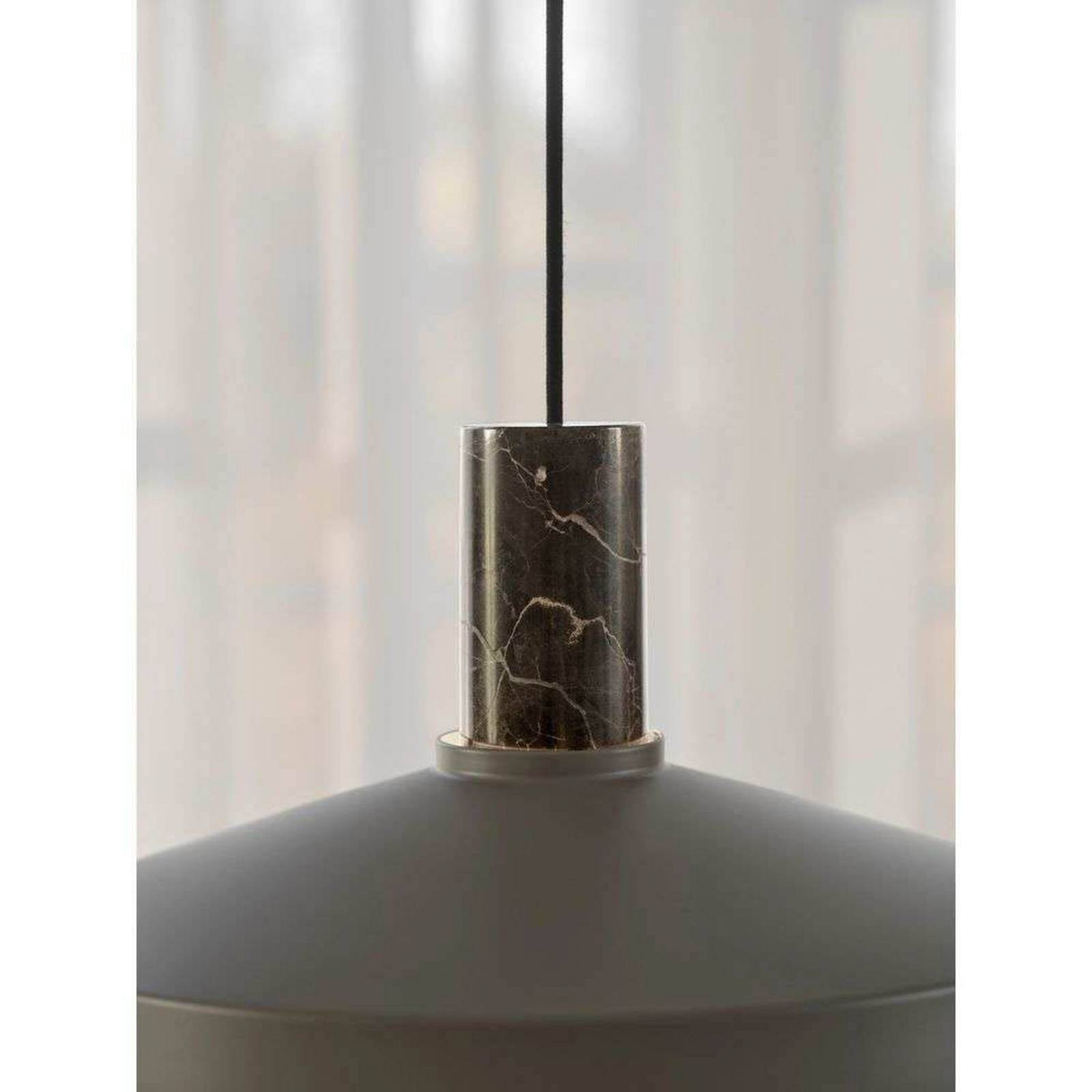 Lampa wisząca Elvas, jasnobrązowa, Ø 37 cm, metal/marmur