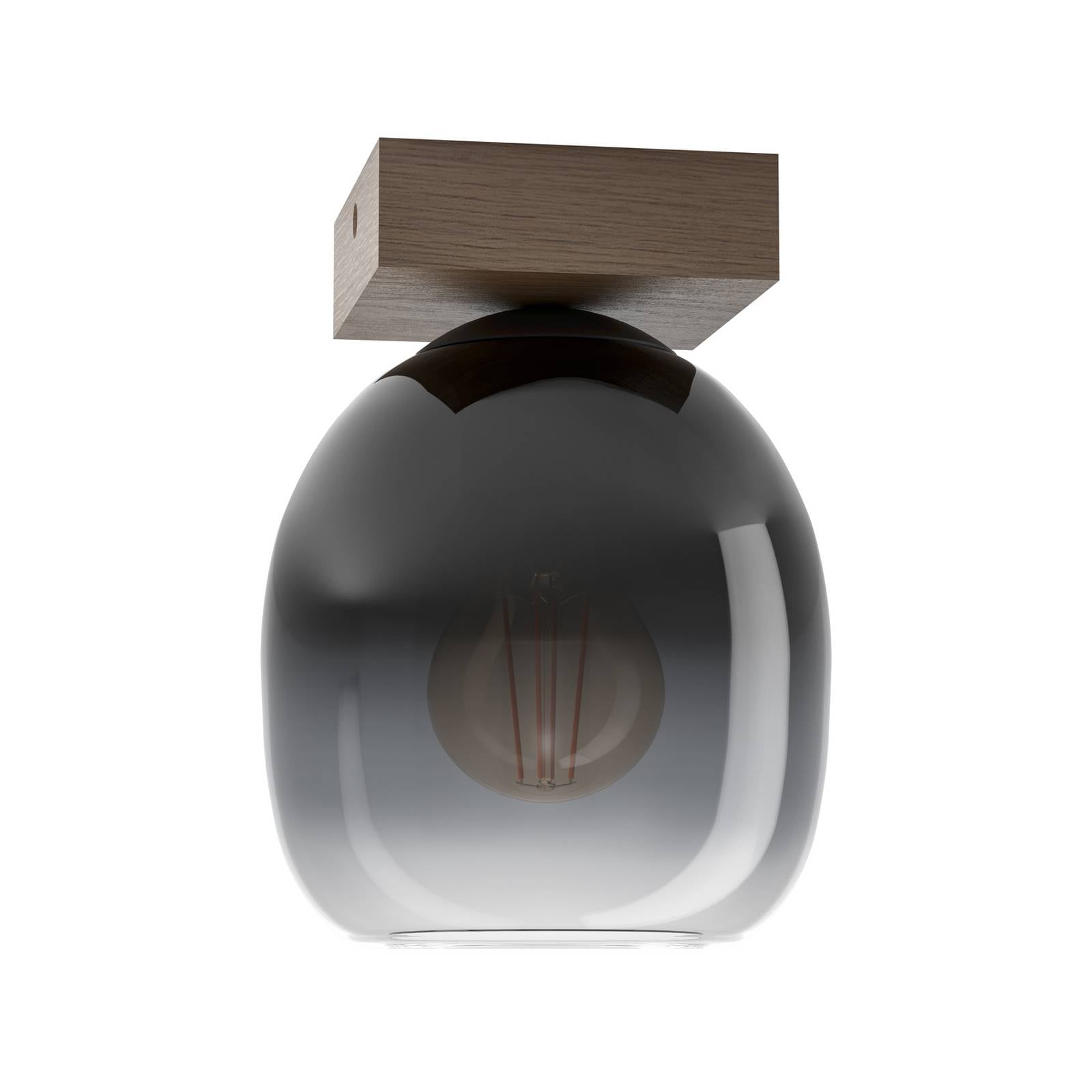 EGLO Filago Deckenleuchte aus Rauchglas einflammig