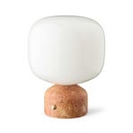 lampe à poser LED rechargeable Meemo, marbre ambre, verre - GEJST