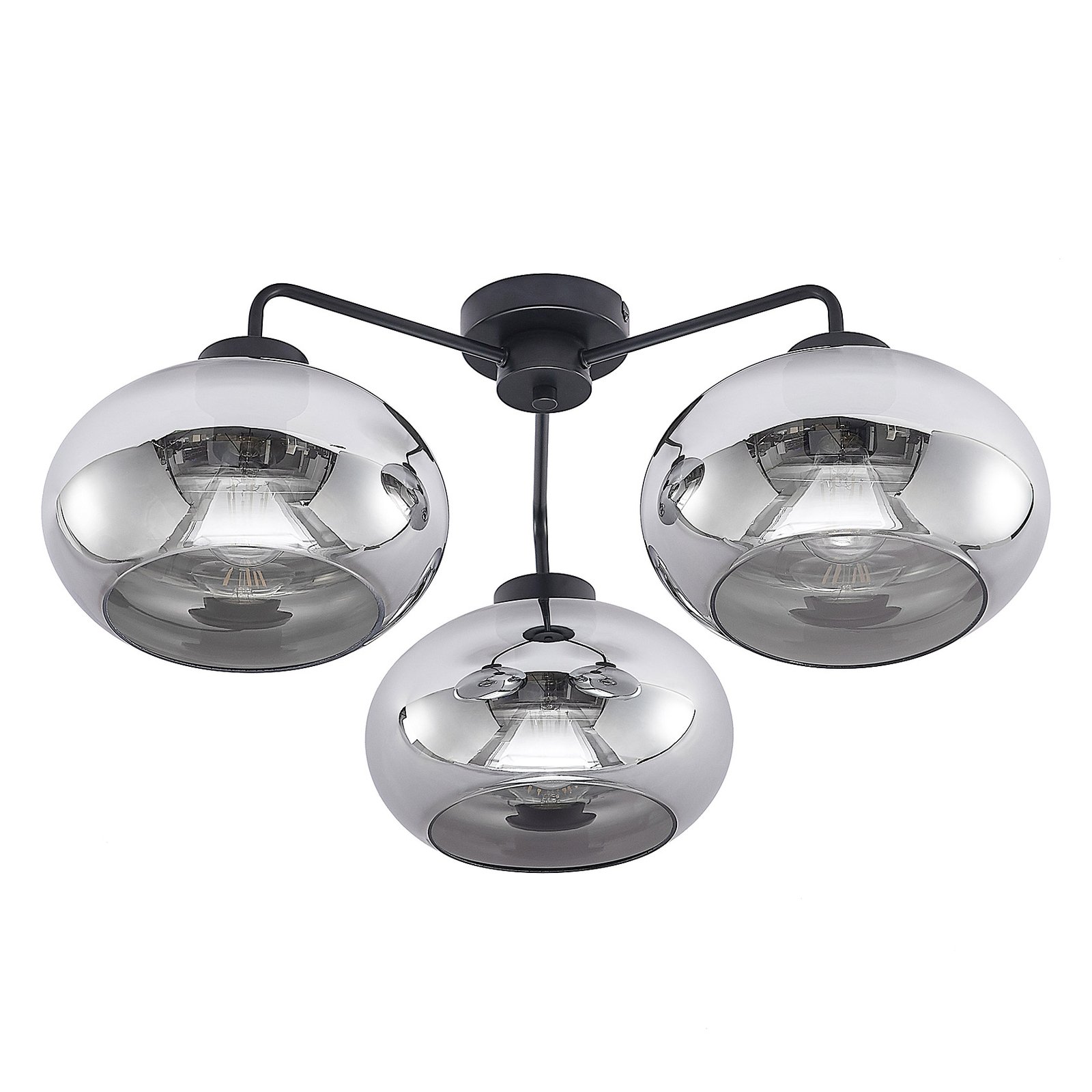 Lindby Navidia ceiling light with smoked glass