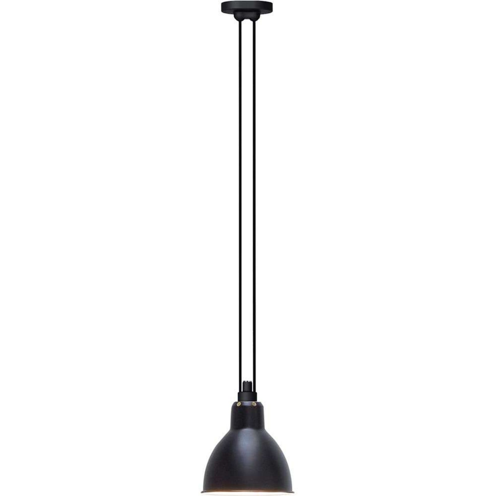 322 L Pendel Round Black Lampe Gras - Stue - Metal