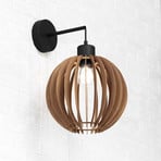 Zidna svjetiljka Clay, Ø 23 cm, brezova šperploča, nosač, E27