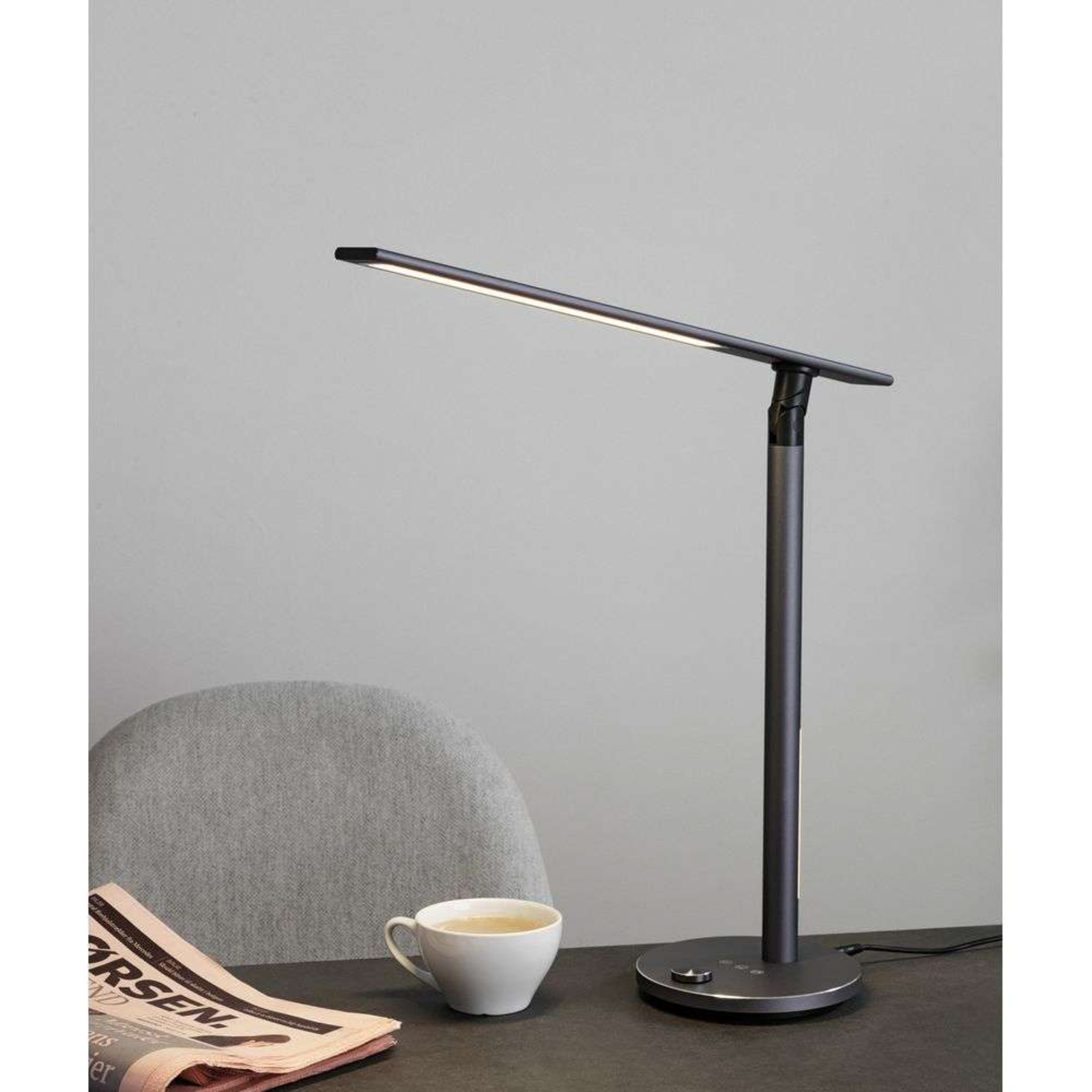 Office Ideal Light Eyeprotection Table Lamp Dark Grey - Halo Design