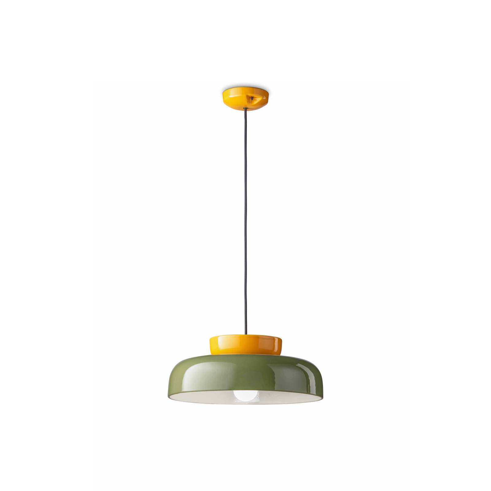 Maracanà hanglamp, geel/sage groen