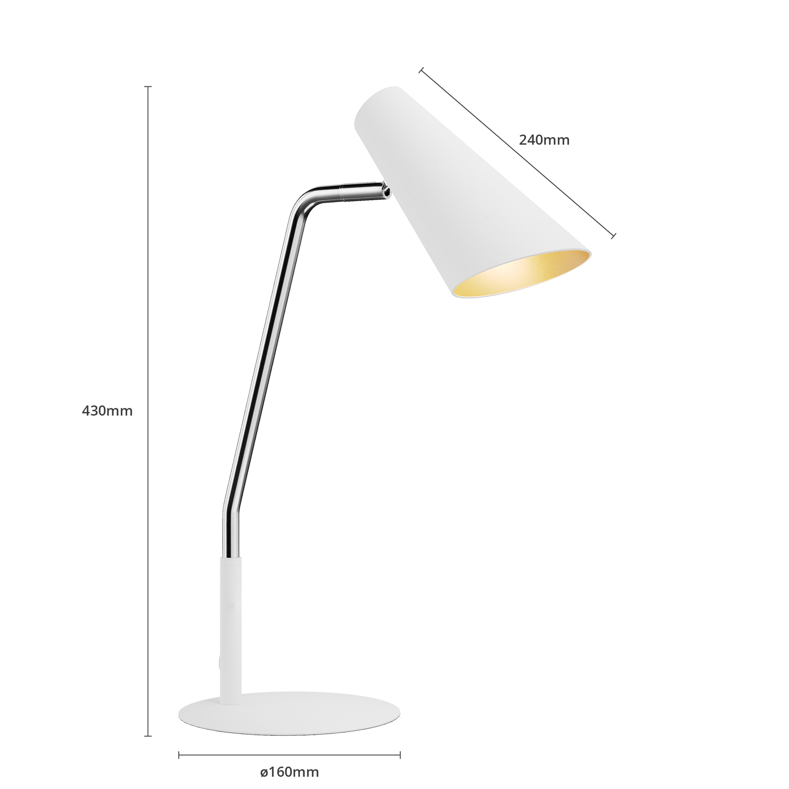 Lucande Wibke table lamp, white