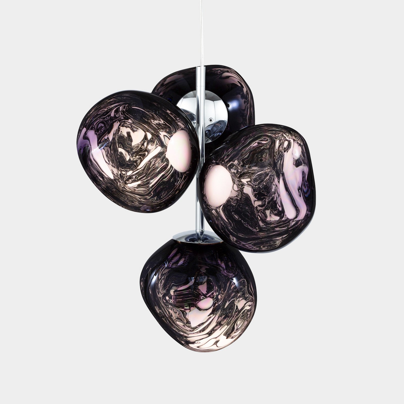 Tom Dixon LED hanging light Melt Chandelier Mini, smoke grey