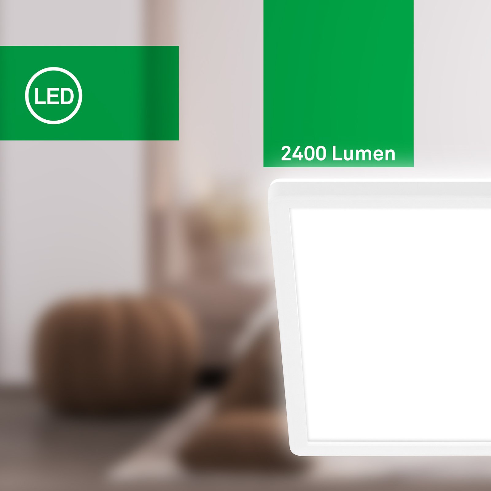 Lampa sufitowa LED Tava A, 29x29 cm, tworzywo sztuczne, biały