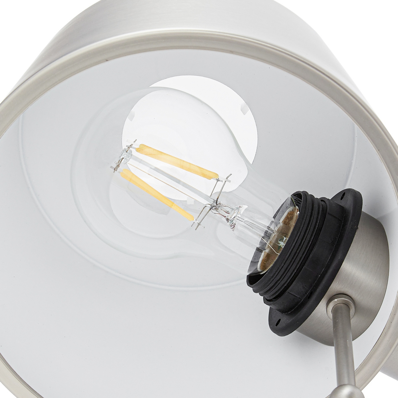 Lucande Wandleuchte Silka, 14 cm, nickel, flexibel, Stecker Lucande Wandleuchte Silka, 14 cm, nickel, flexibel, Stecker