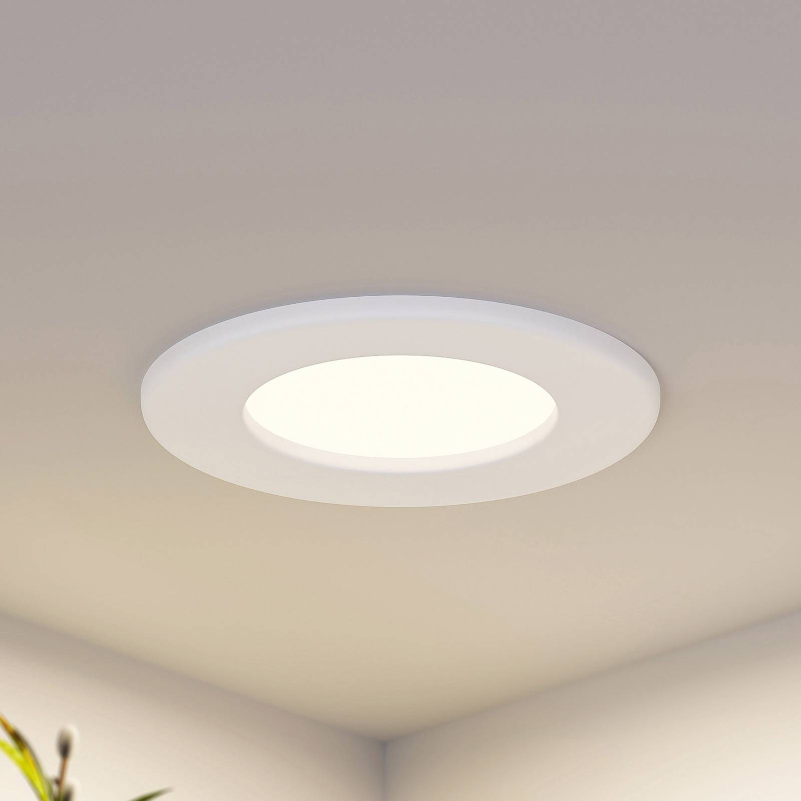 Prios LED innfelt lampe Cadance hvit 11,5 cm 10stk dimbar