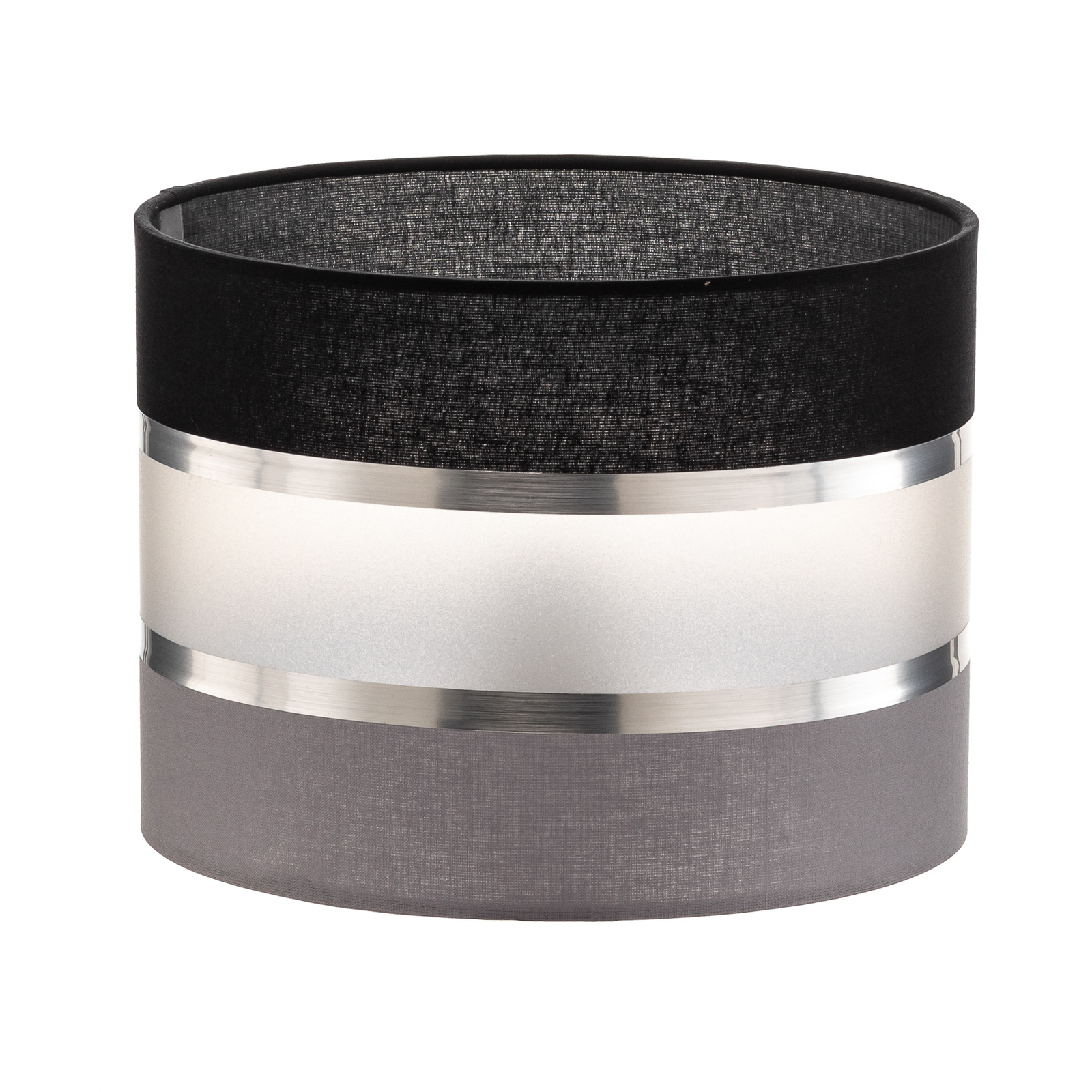 Abat-jour Helen E27 Ø20/H15 cm gris-noir-argenté