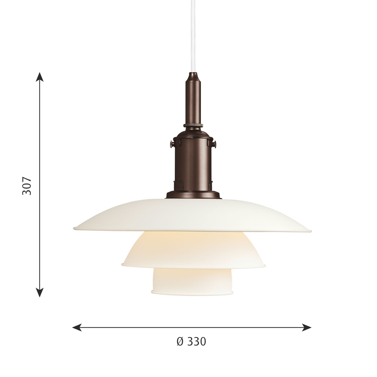 PH 3½-3 Pendel Hvid - Louis Poulsen