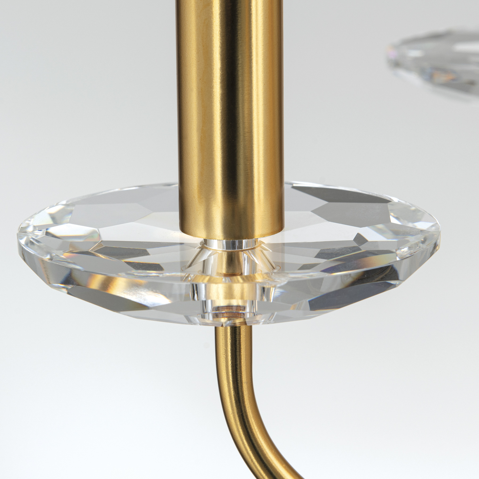 Ariane chandelier, gold-coloured, Ø 67.5 cm, crystal, 6-bulb.