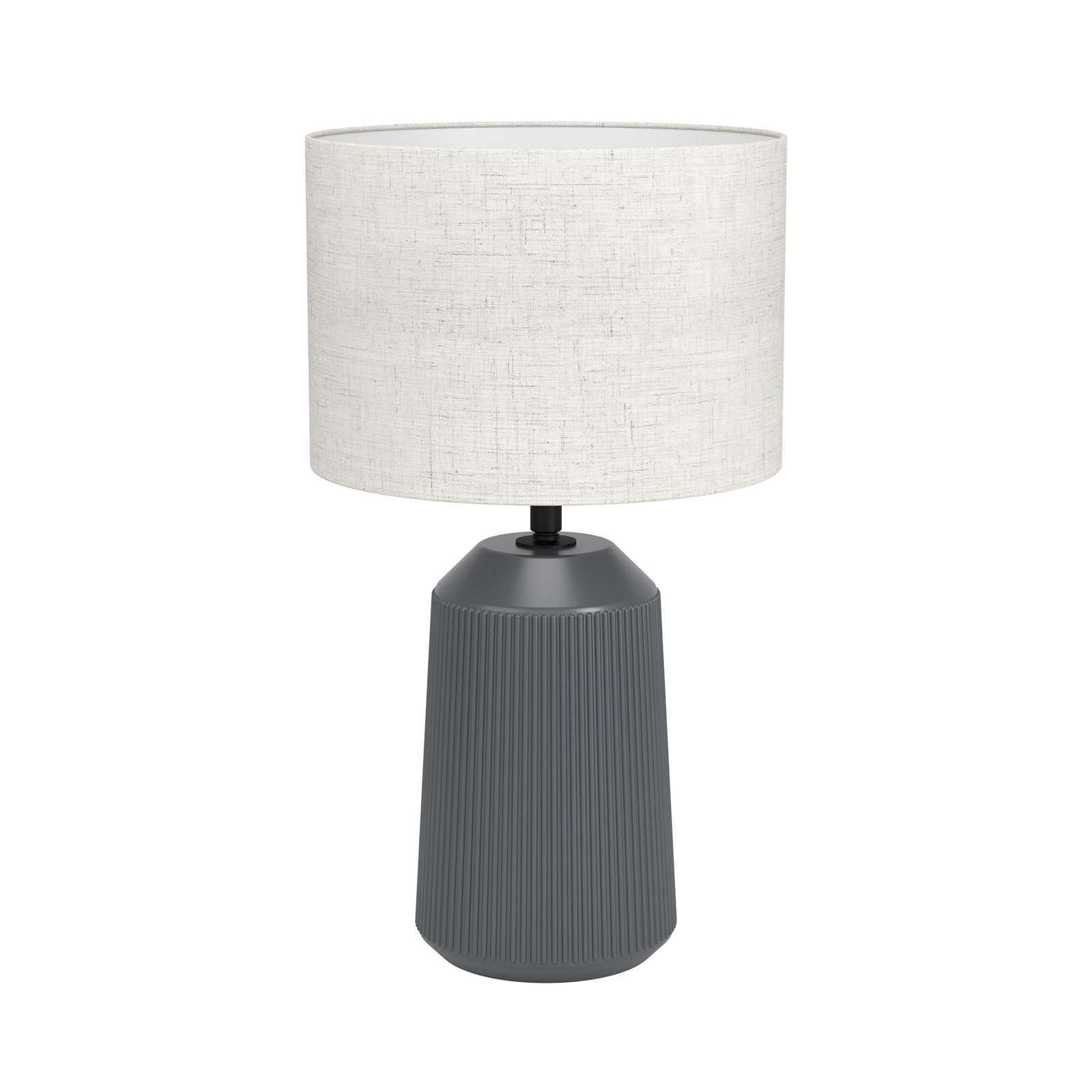 Lámpara de mesa Capalbio pie gris/pantalla natural