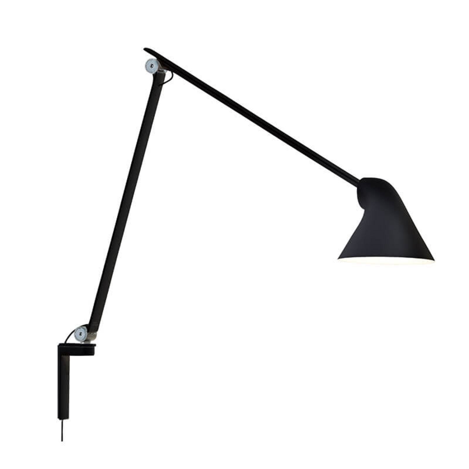 NJP Candeeiro de Parede Lamp Long Arm Black - Louis Poulsen