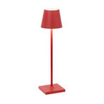 Zafferano oplaadbare micro lamp IP65 rood