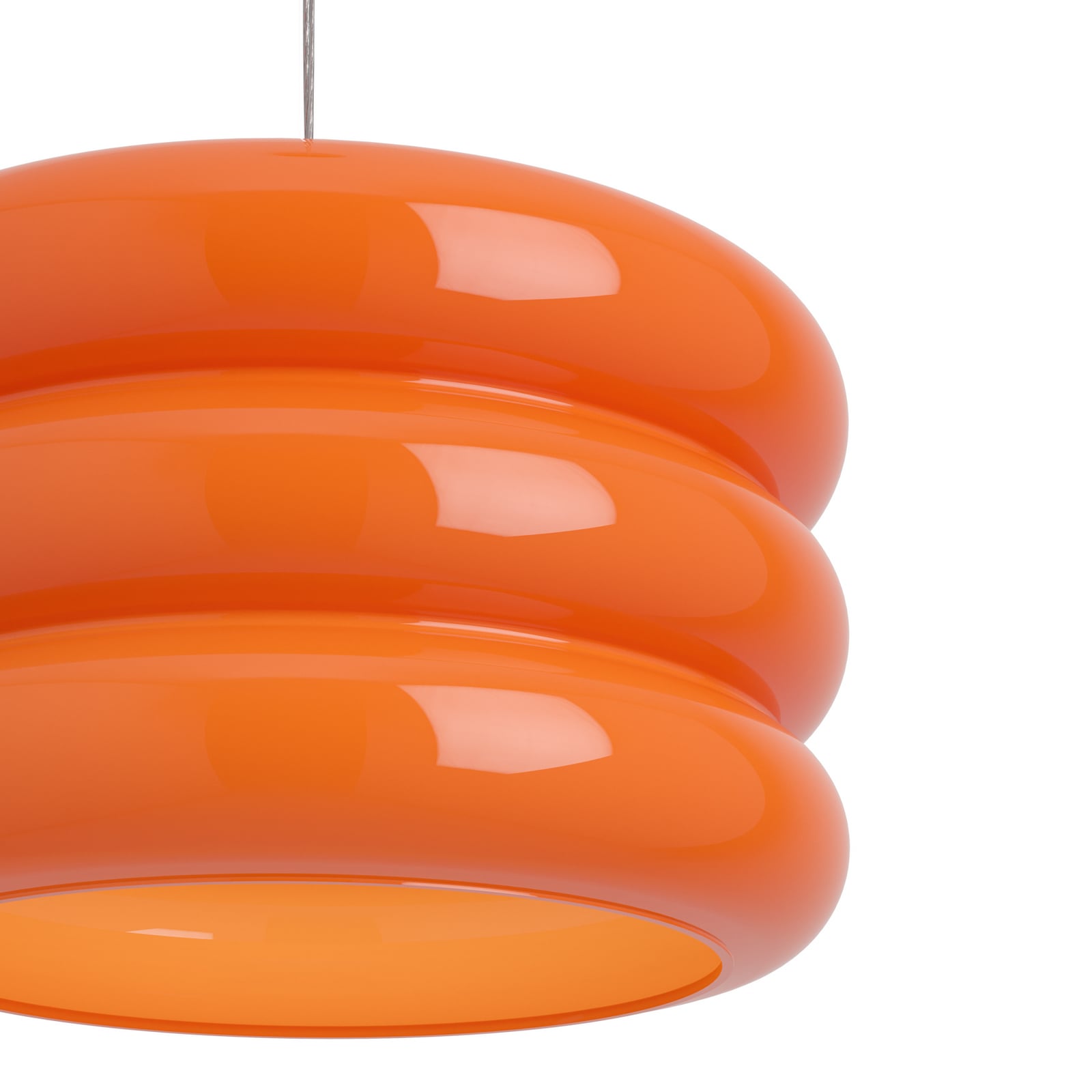 Candeeiro suspenso Tortora, laranja, Ø 30 cm, vidro, E27 Candeeiro suspenso Tortora, laranja, Ø 30 cm, vidro, E27