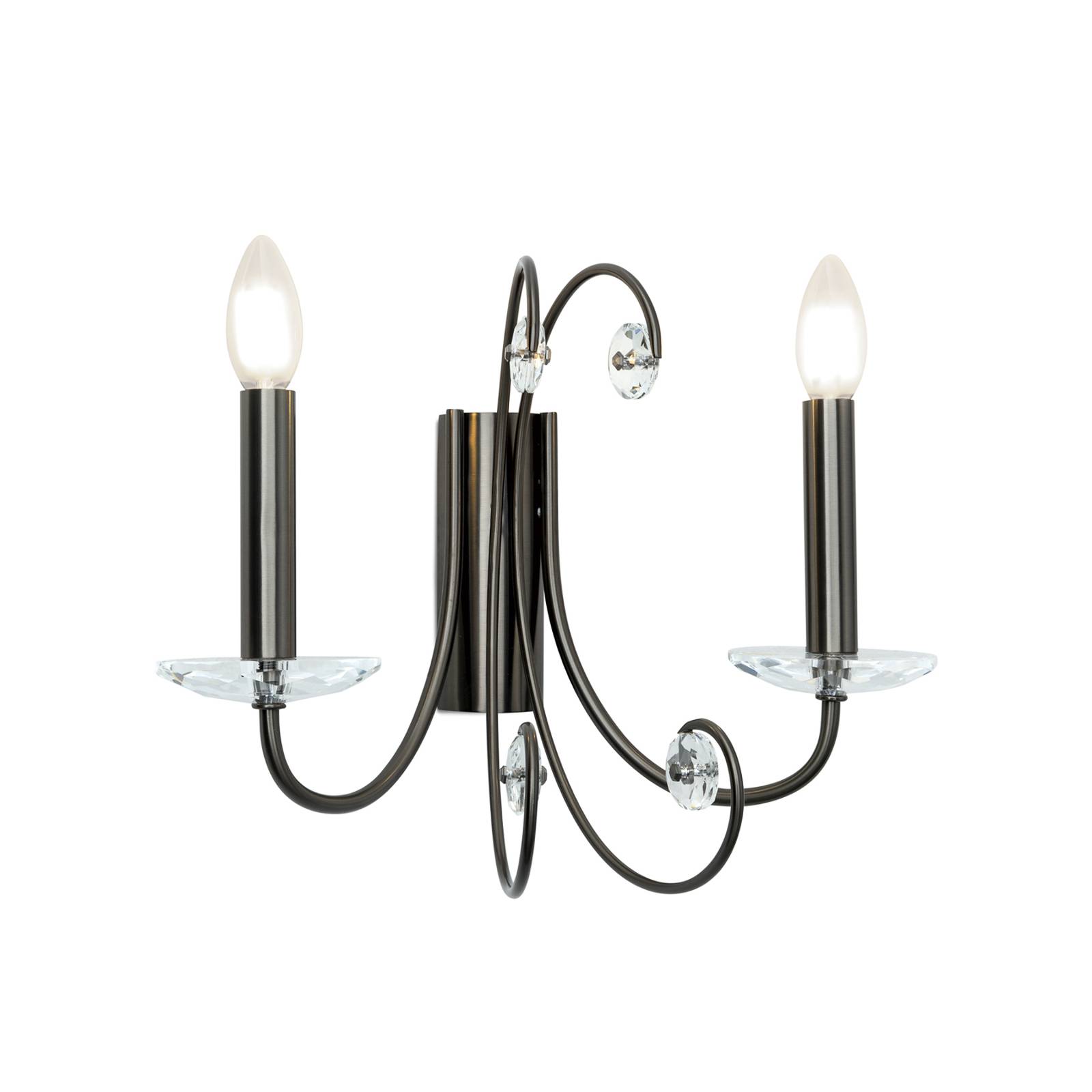Wandlampe Ariane nickelfarben Breite 375 cm Kristall
