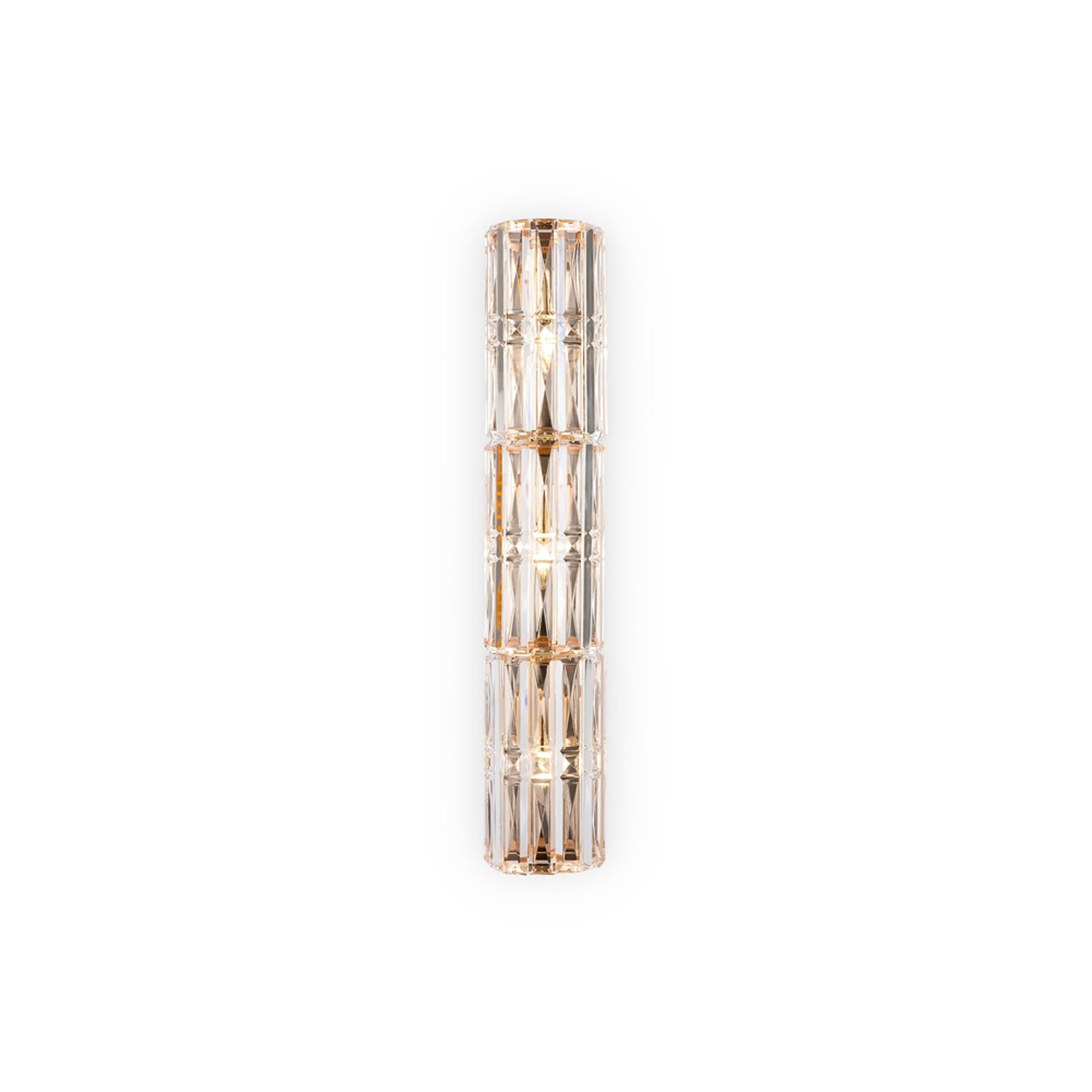 Maytoni Facet wall light, height 75.2 cm, gold-coloured, glass