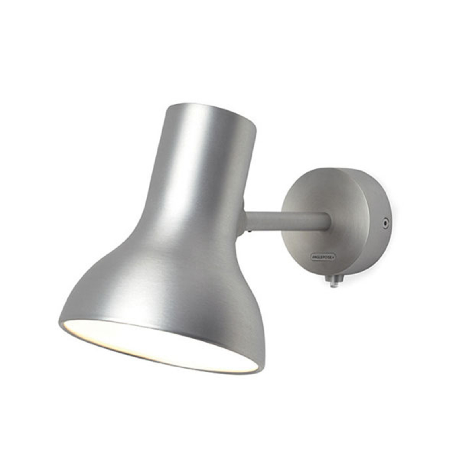 Anglepoise Type 75 Mini Metallic wand, zilverglans