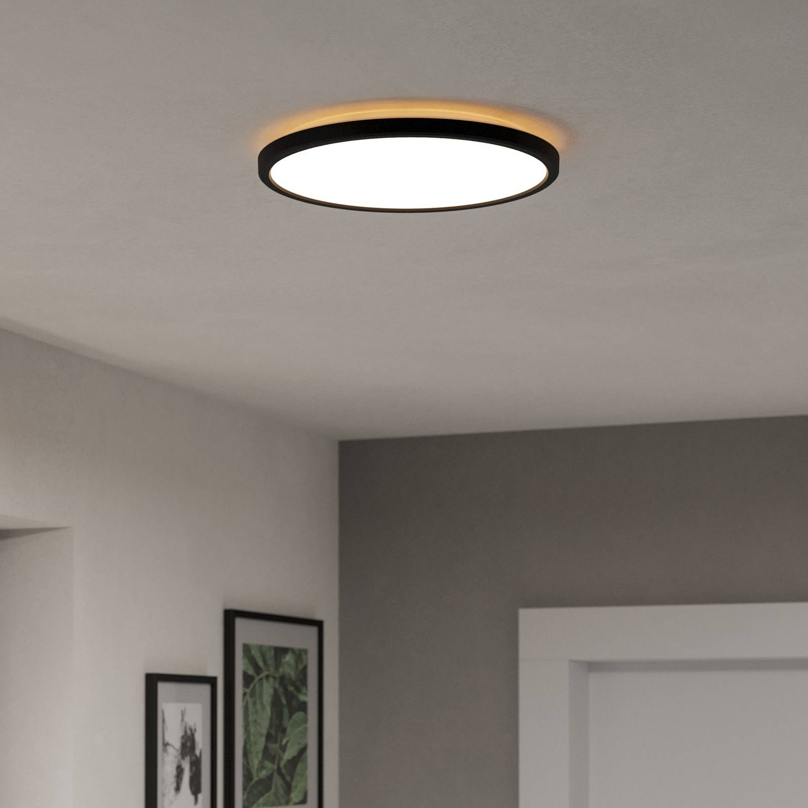 EGLO connect LED plafondlamp Rovito-Z, zwart, Ø 30 cm