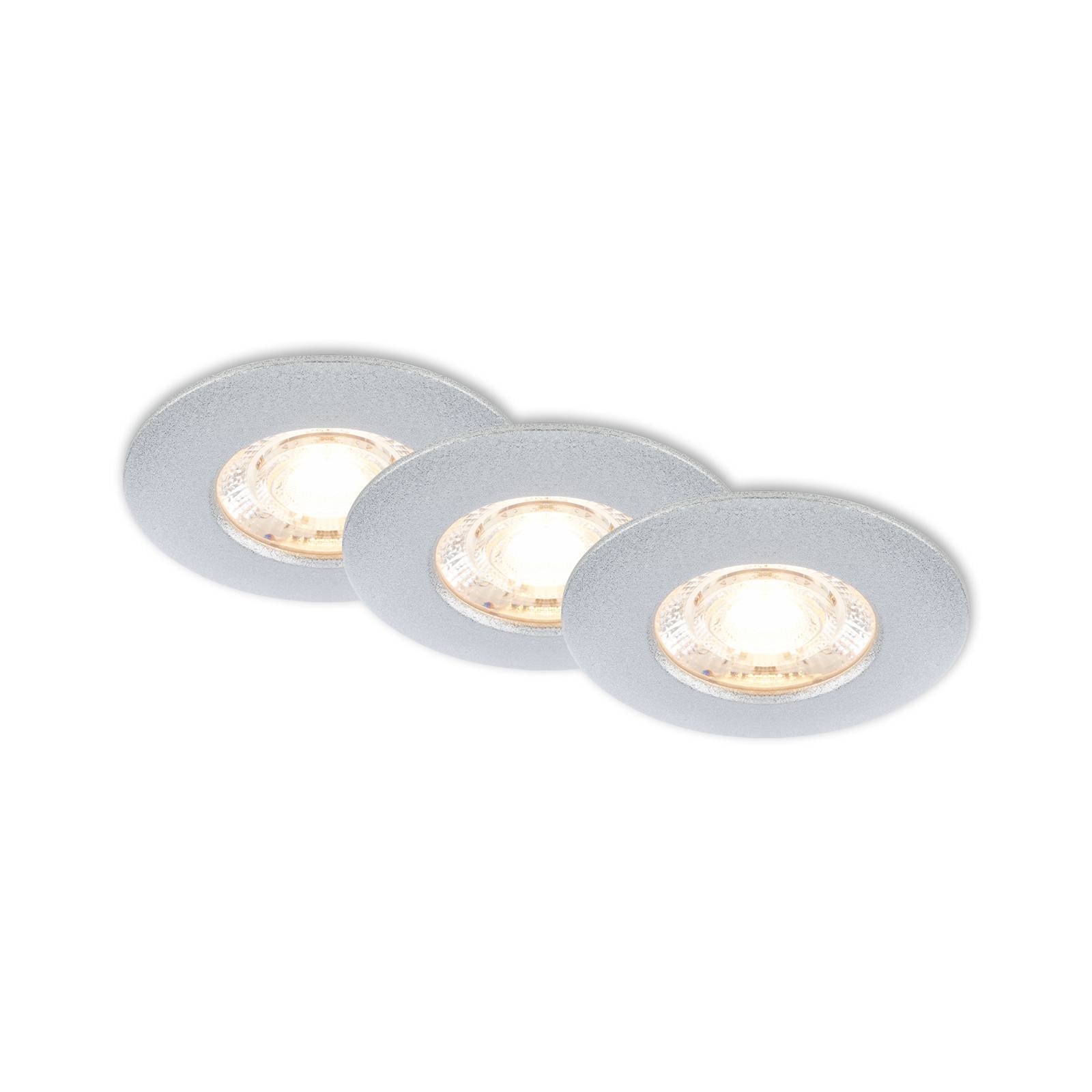 LED-Deckeneinbauspot Kulana Mini IP44 3er chrom