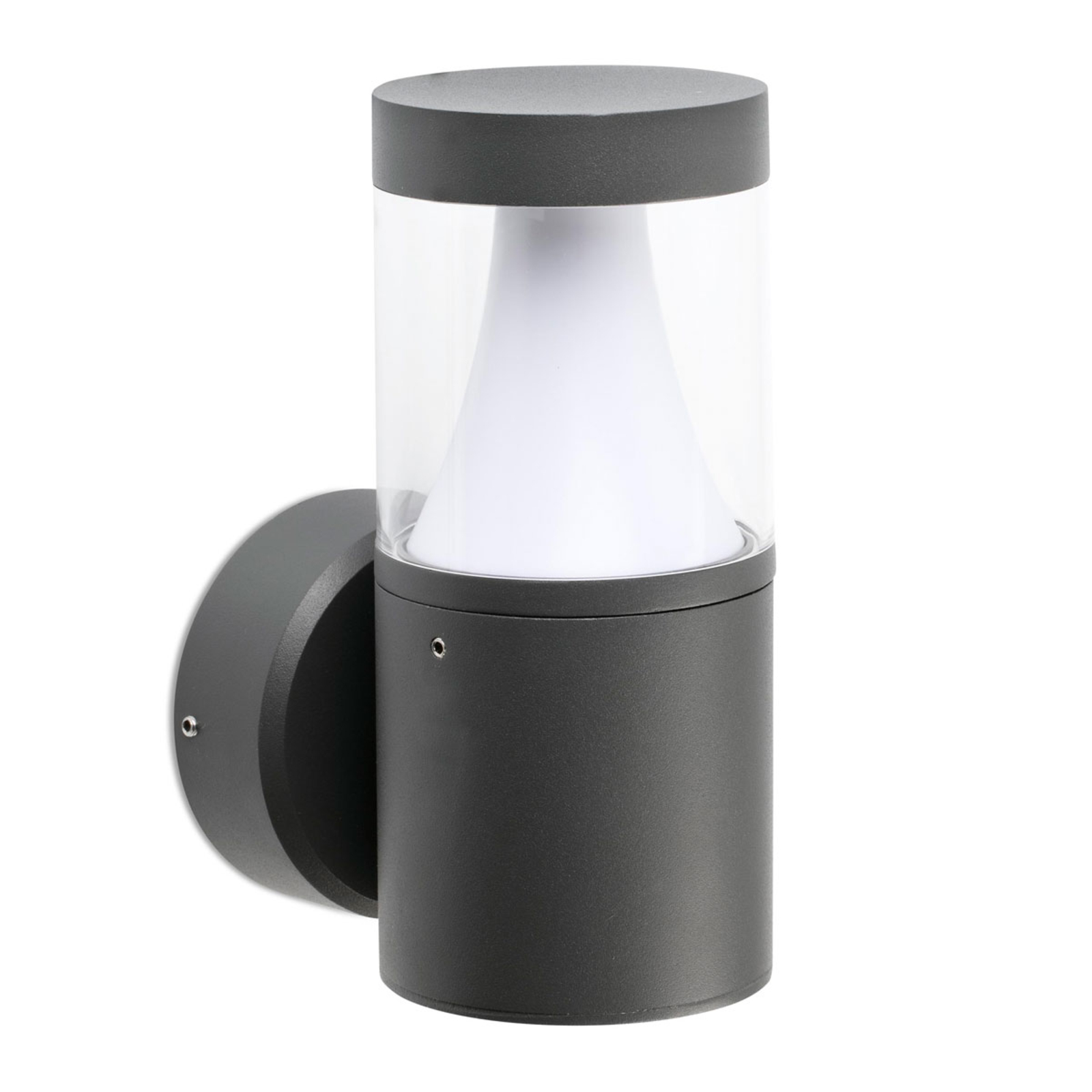FARO BARCELONA Plim LED outdoor wall light, conical diffuser, aluminium, plastic, 10 W, energy efficiency: A+, W: 9 cm, H: 25 cm