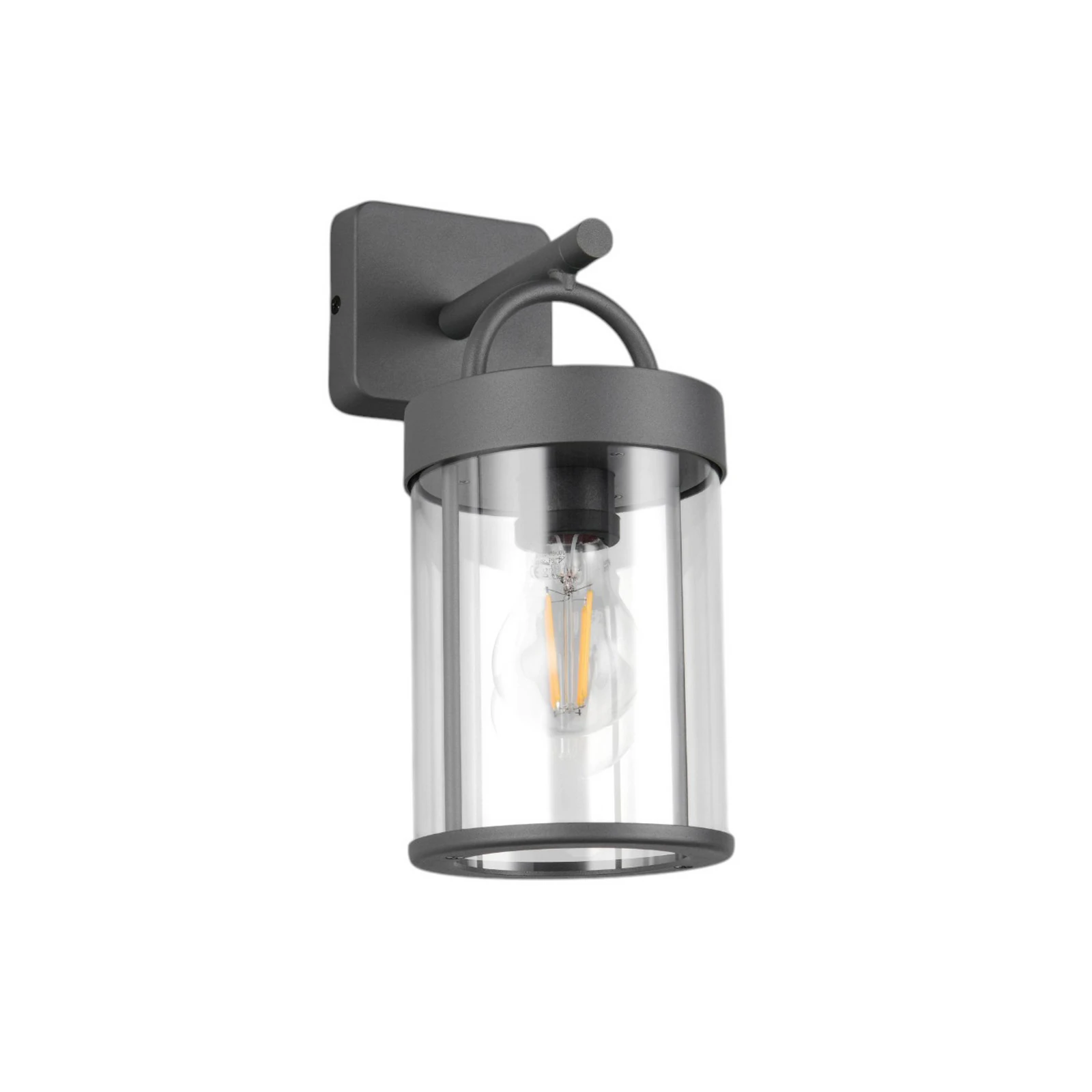 Āra sienas lampa Almeria, antracīta, alumīnijs, augstums 29 cm, IP44