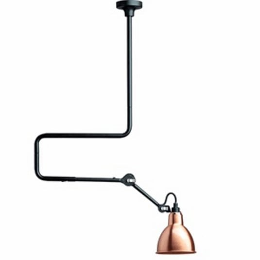 312 Deckenleuchte Schwarz/Kupfer - Lampe Gras