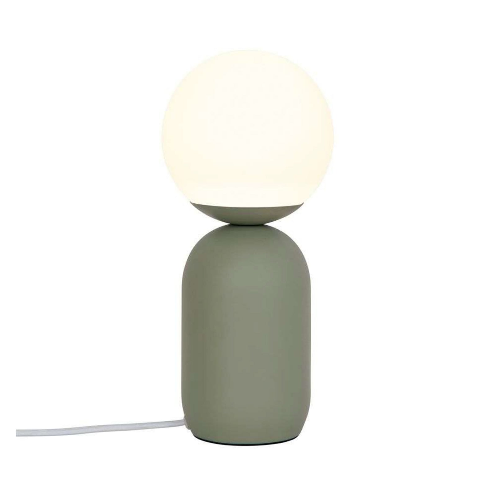 Lámpara de mesa Notti de metal y vidrio, verde Lámpara de mesa Notti de metal y vidrio, verde